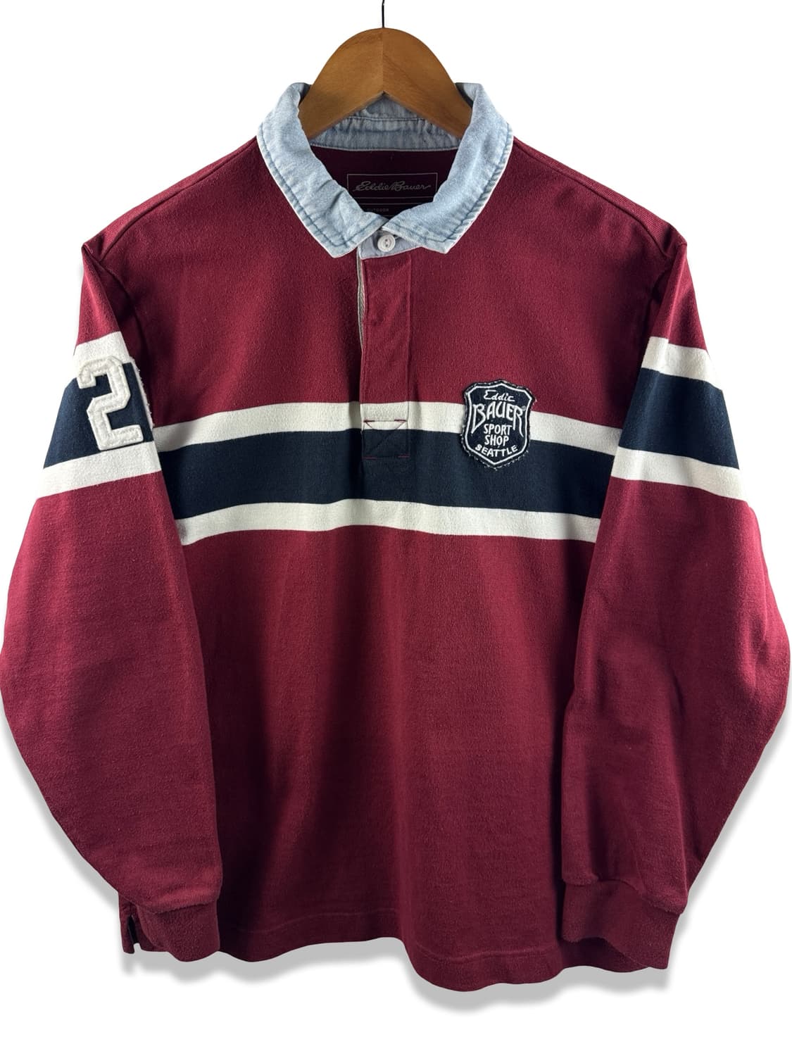 에디바우어  버건디 럭비셔츠2954 상품이미지1