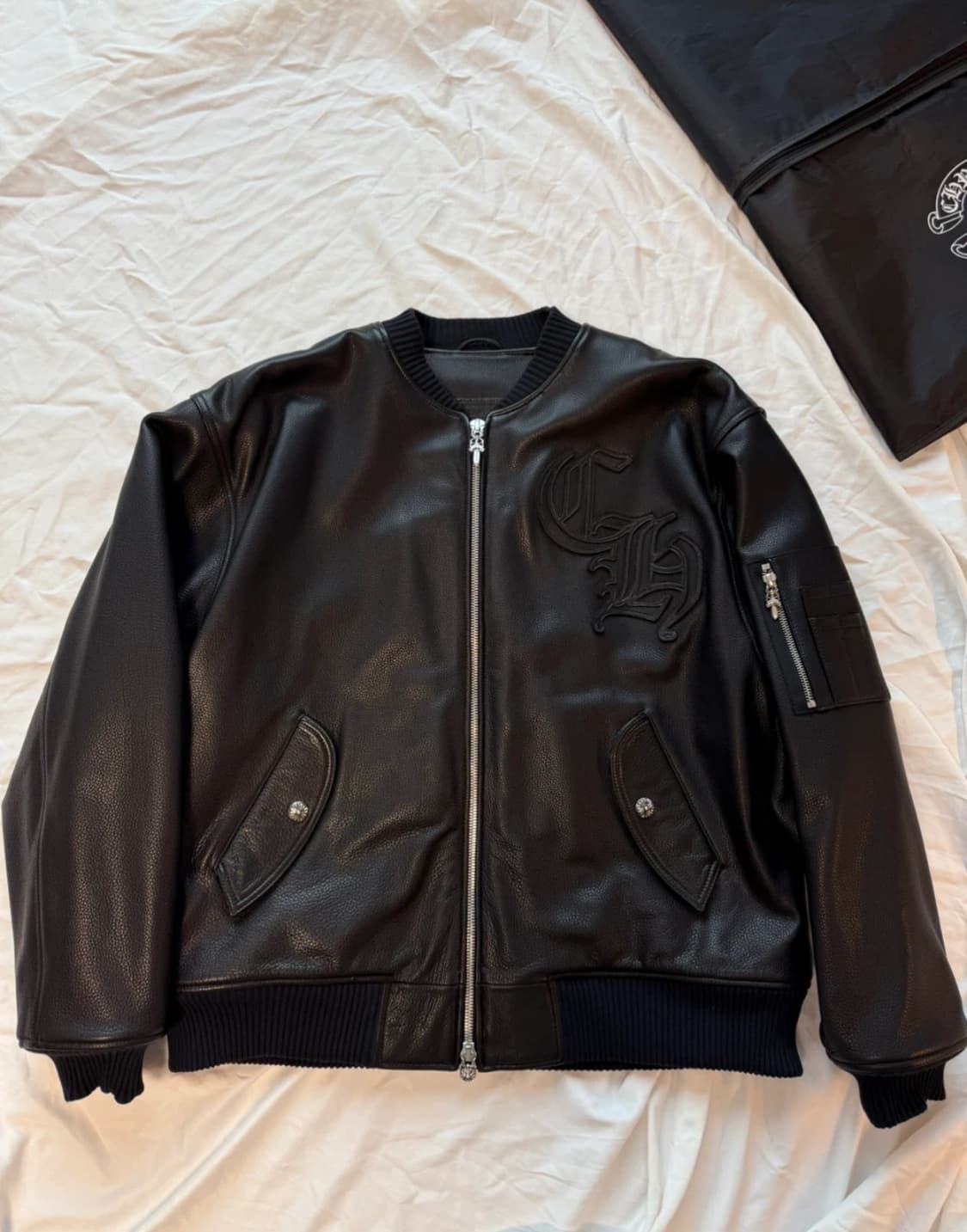 크롬하츠 헤비레더 CH ma-1 봄버 자켓 상품이미지1