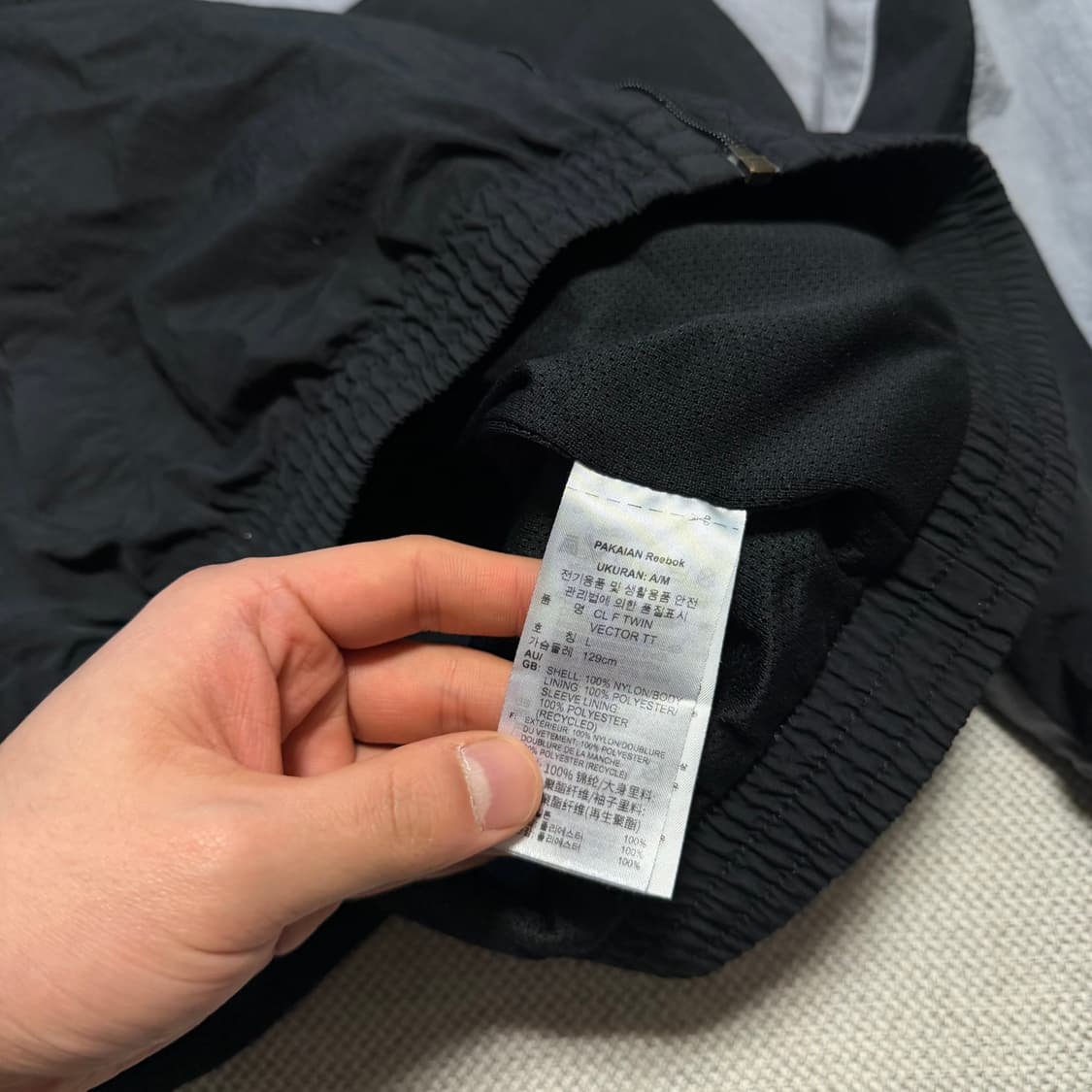 리복 배색 바람막이 자켓 상품이미지3