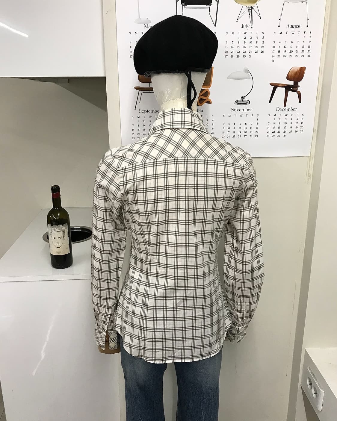 버버리 로고 핑크 배색 체크 셔츠 상품이미지8
