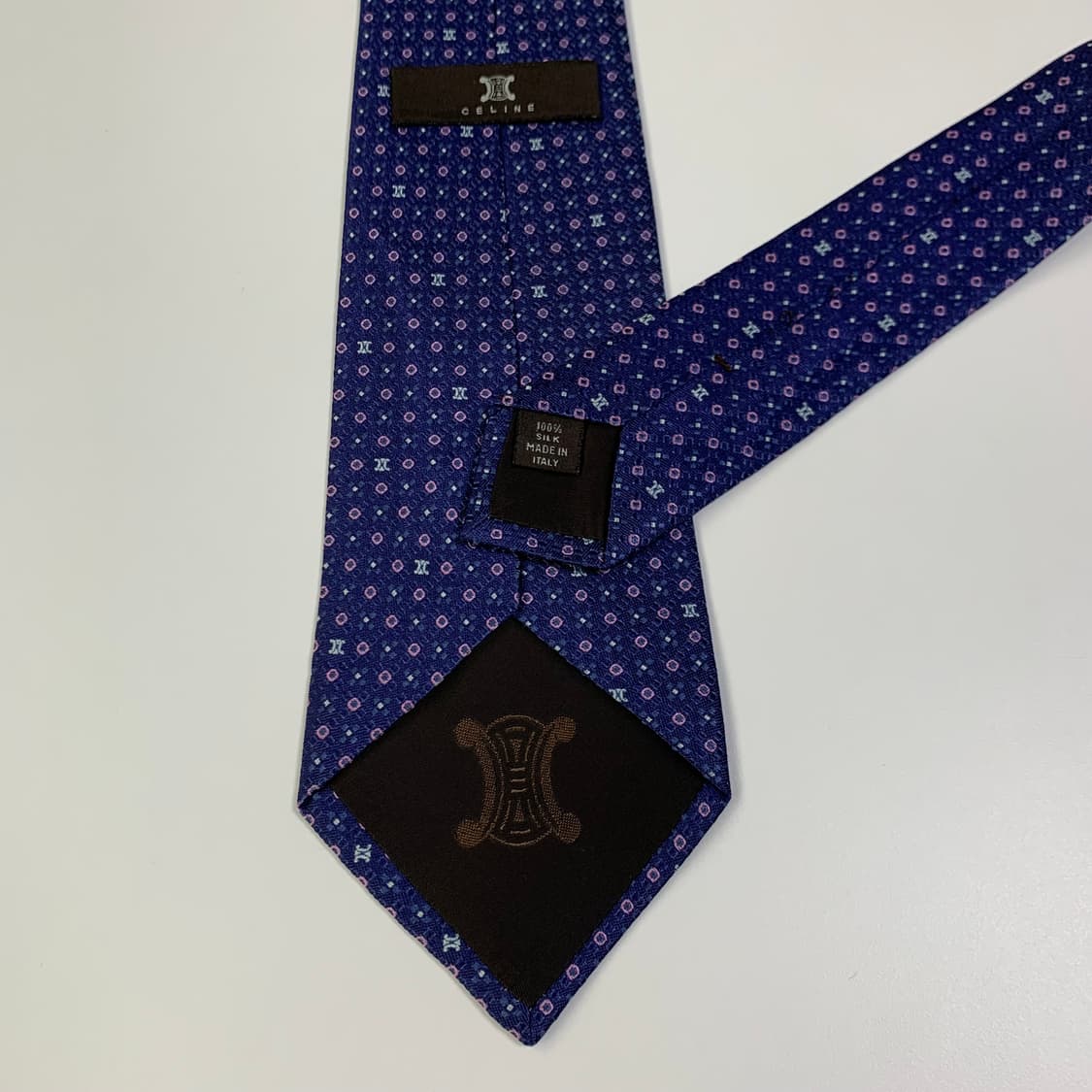 셀린느(CELINE) 명품넥타이 로고플레이 도트패턴 A+등급 8.8cm 상품이미지6