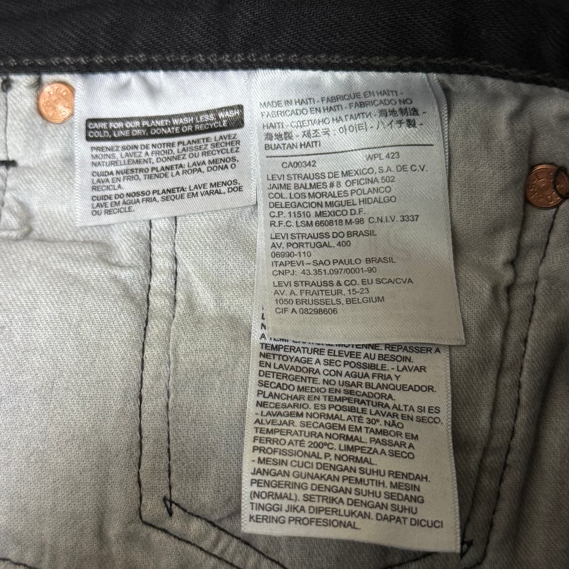 리바이스 501 검정 데님 34 상품이미지7