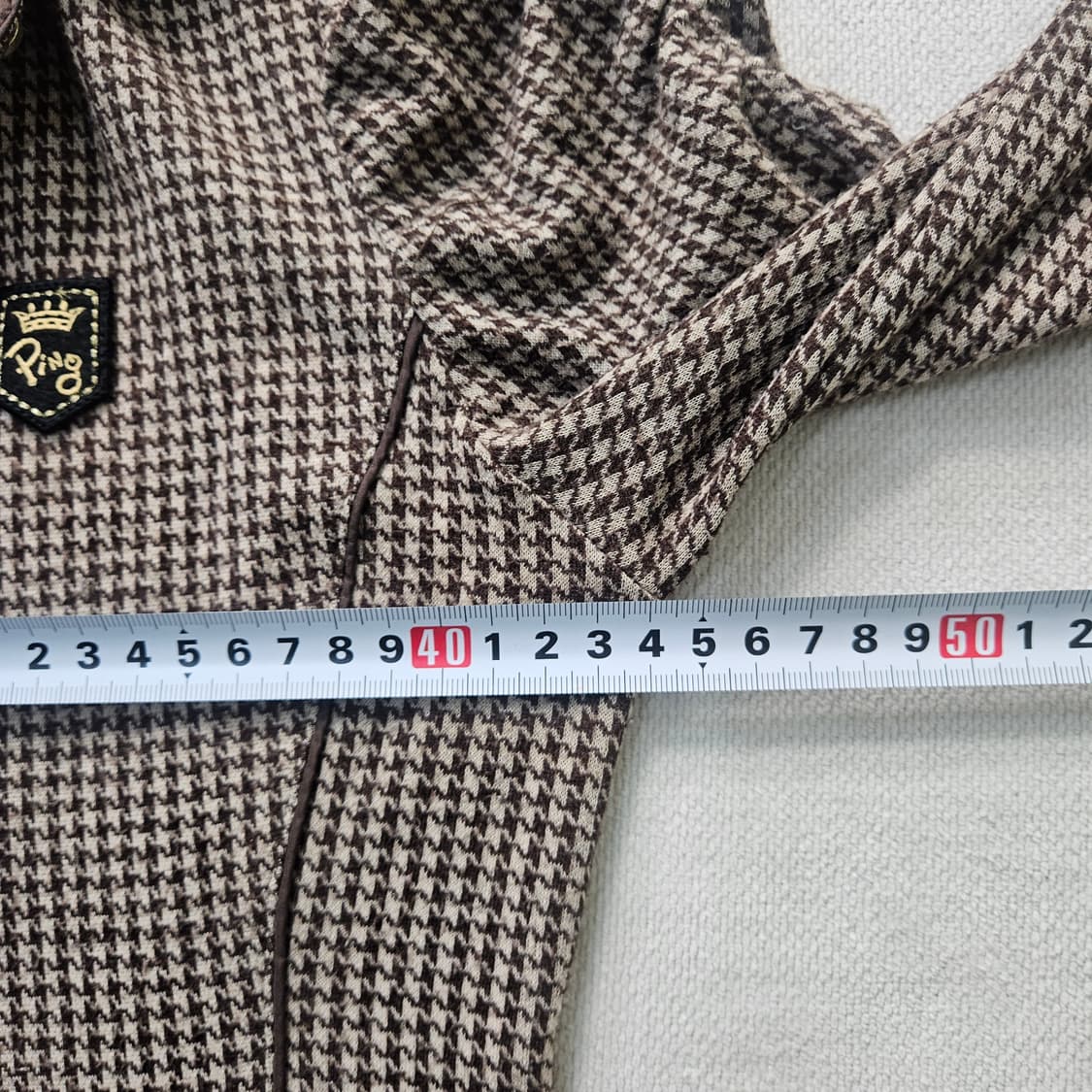 90 핑 여성 체크 카라 긴팔티 단추없음 0331Y 상품이미지6