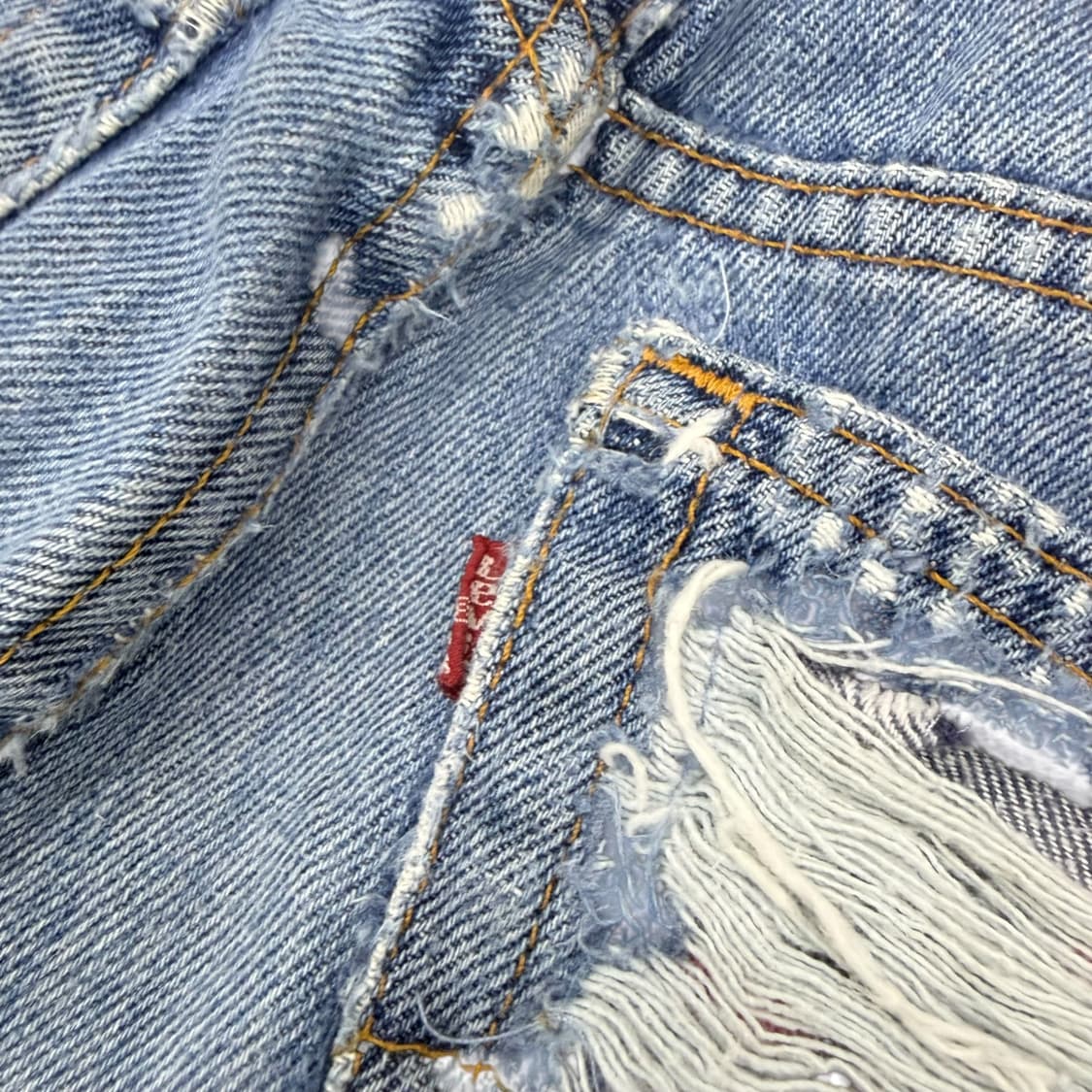 리바이스 517 90‘s 데미지 패치 세미부츠컷 데님팬츠 상품이미지9