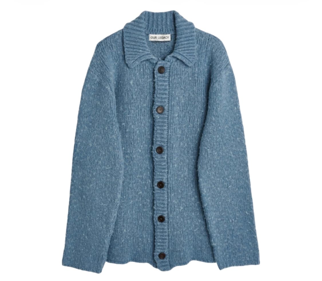 아워레가시 빅 가디건 펑키 아크릴 블루  상품이미지1