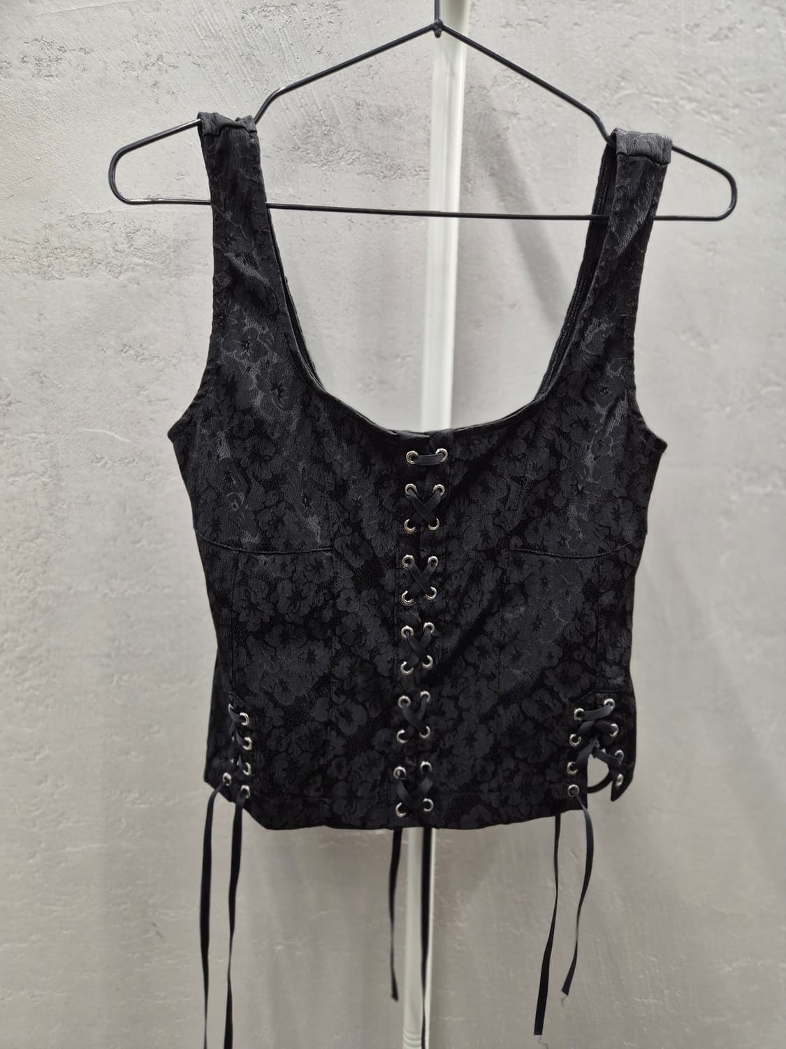 Loulouseoul 블랙 레이스 코르셋 탑 상품이미지2