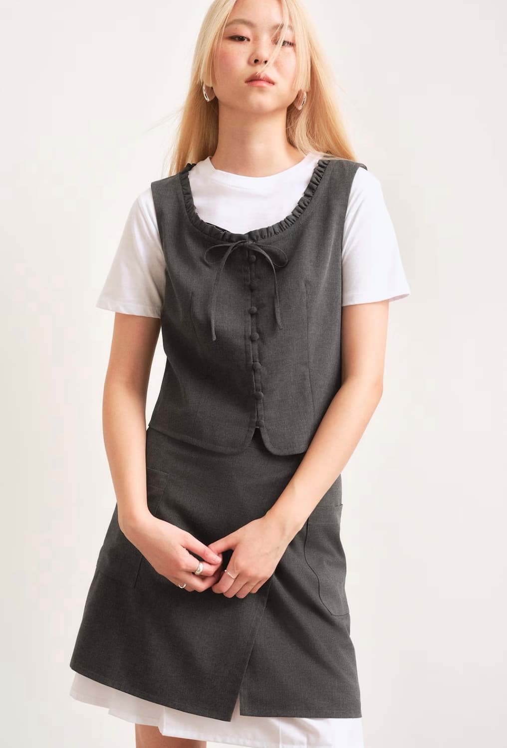 H&M 베스트 + 스커트 셋업 상품이미지1