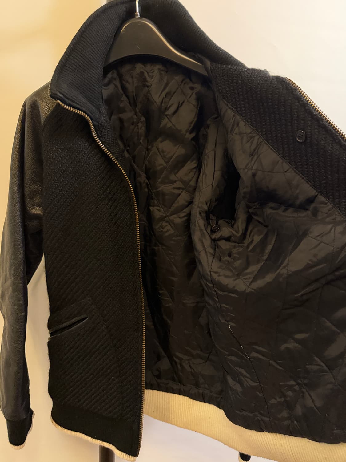 일본 빈티지 울 레더 자켓 상품이미지4