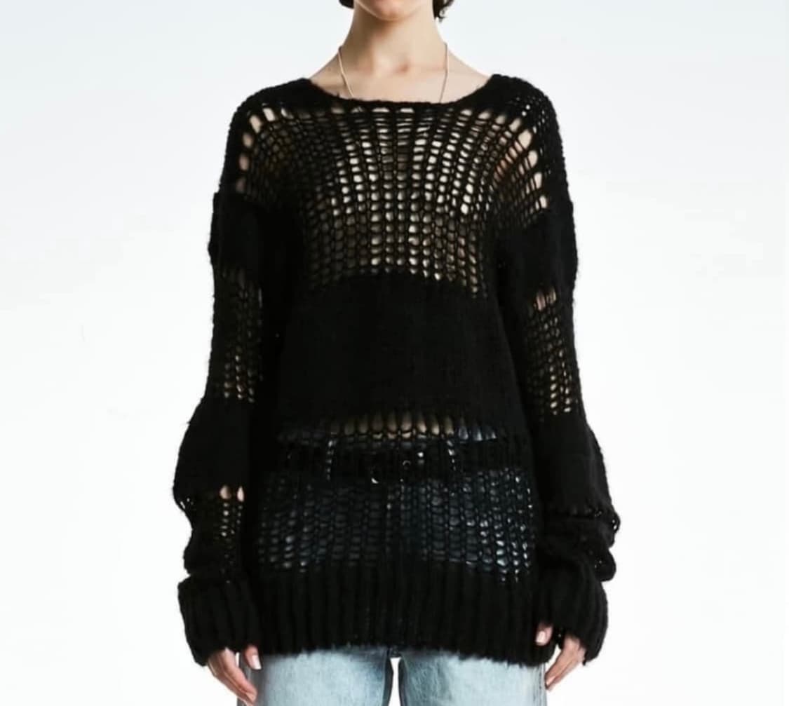 open YY 그런지 니트 (허윤진 착용) 상품이미지1