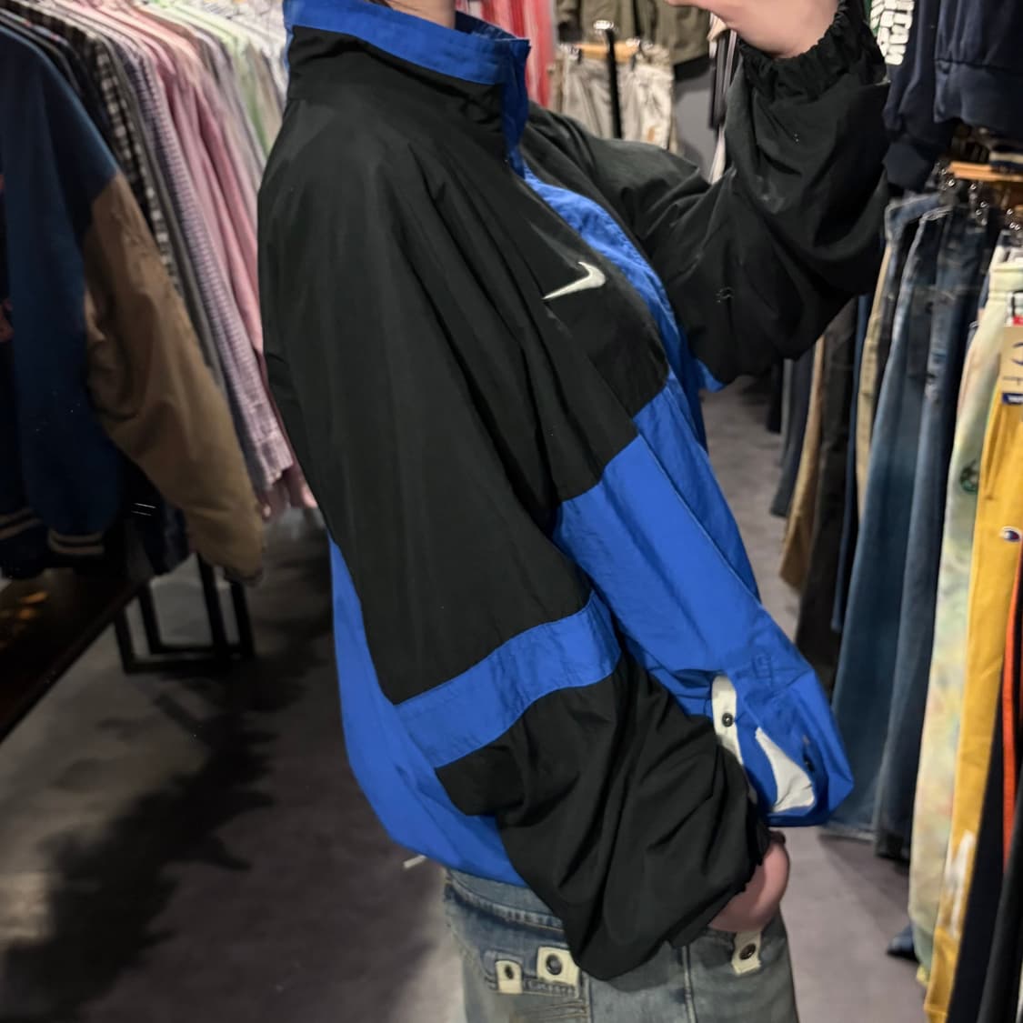 [IM] Nike 나이키 투톤 후드 바람막이 블루 블랙 상품이미지6