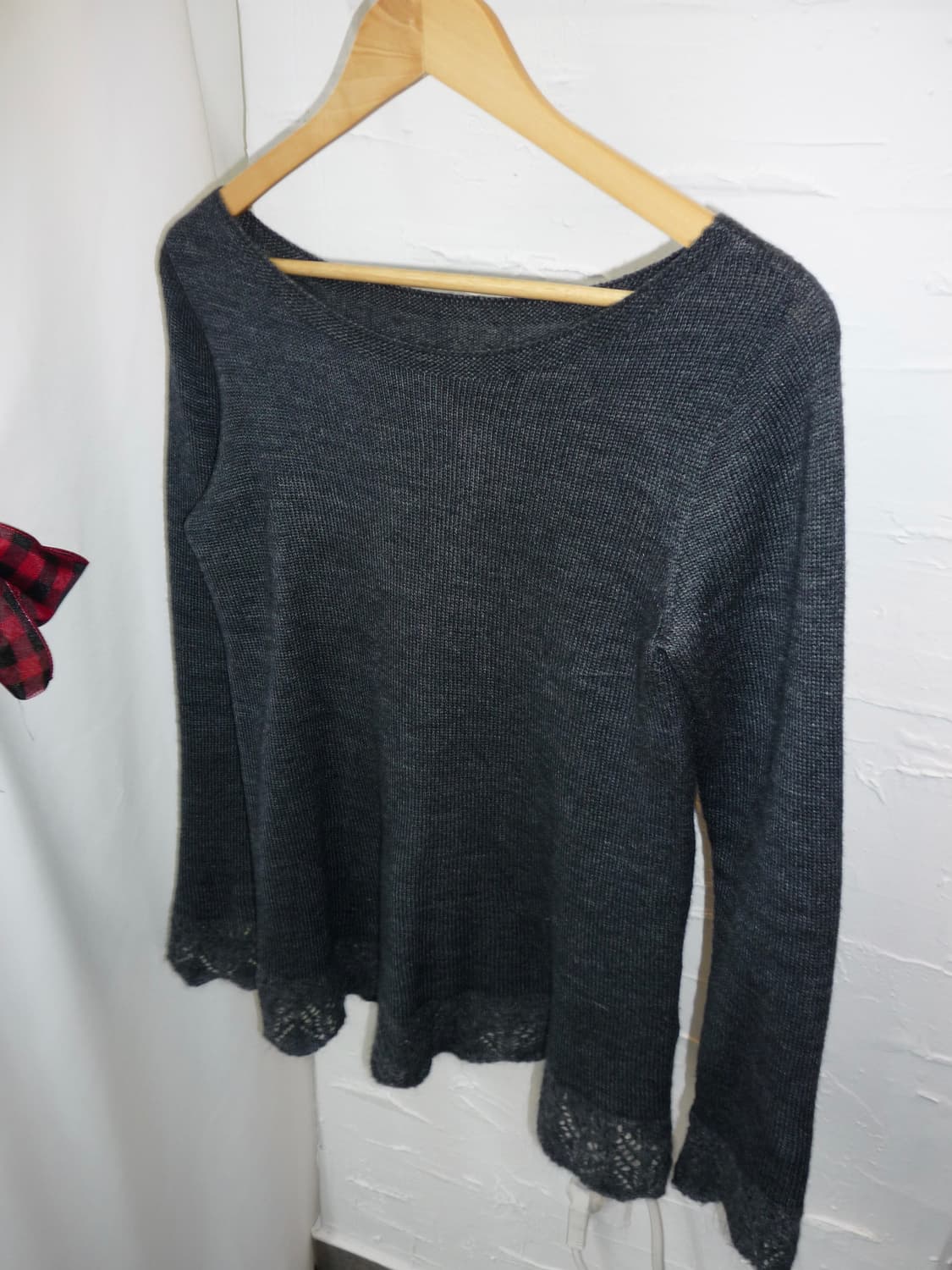 Set) Twinkle knit top/charcoal knit 상품이미지5
