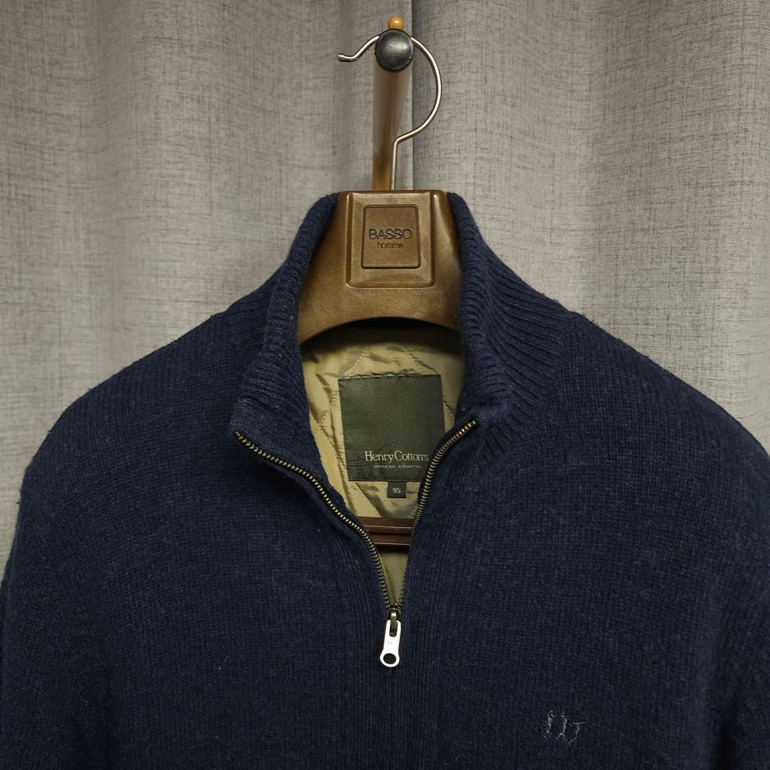 95 ) 헨리코튼 남성 방풍니트 네이비 상품이미지2