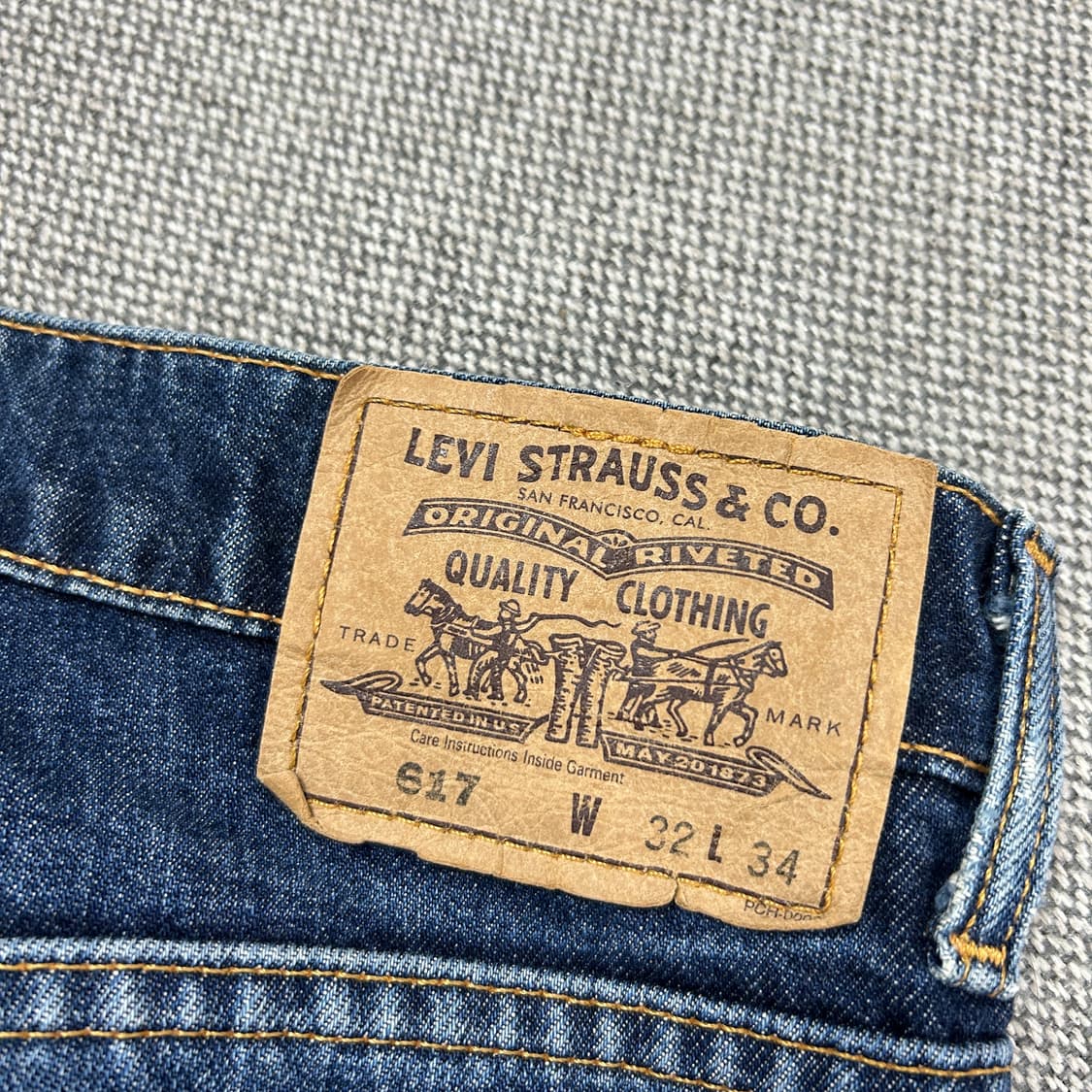 리바이스 오렌지탭 617 레더니 데님팬츠(32) 상품이미지9