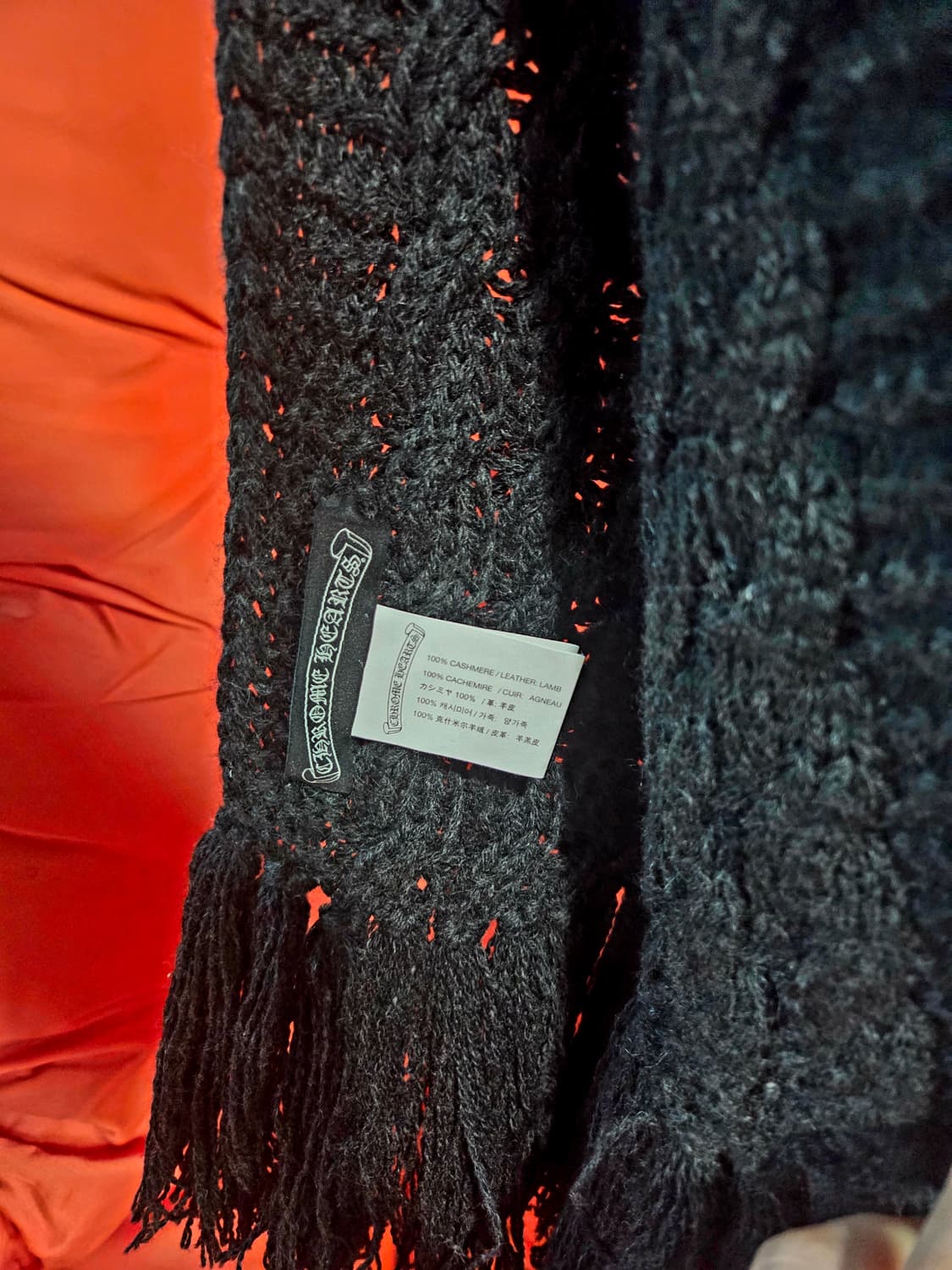크롬하츠 정품 목도리(100%캐시미어) 상품이미지4
