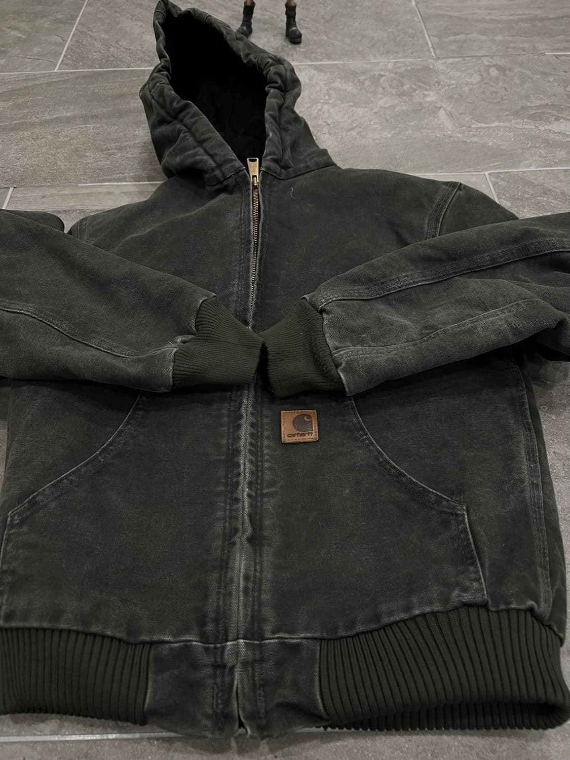 (L) 칼하트 후드 덕 액티브 보이즈 자켓 YYJ130 MOS 모스그린 상품이미지6