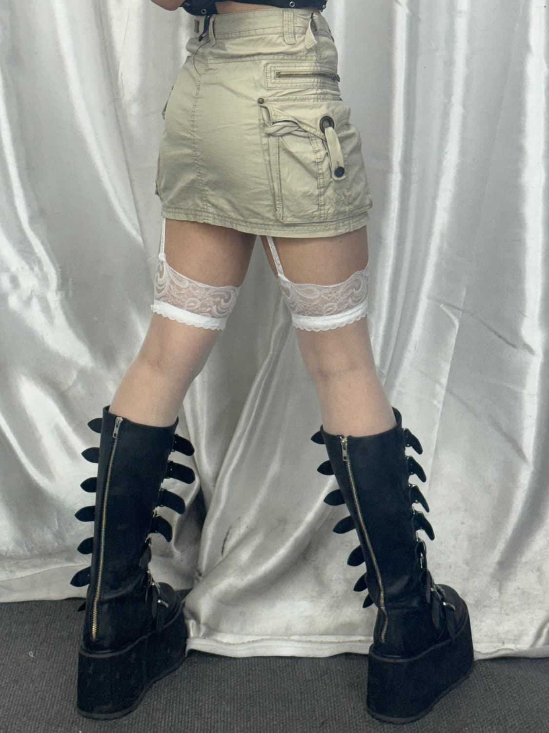 beige cargo mini skirt 상품이미지2