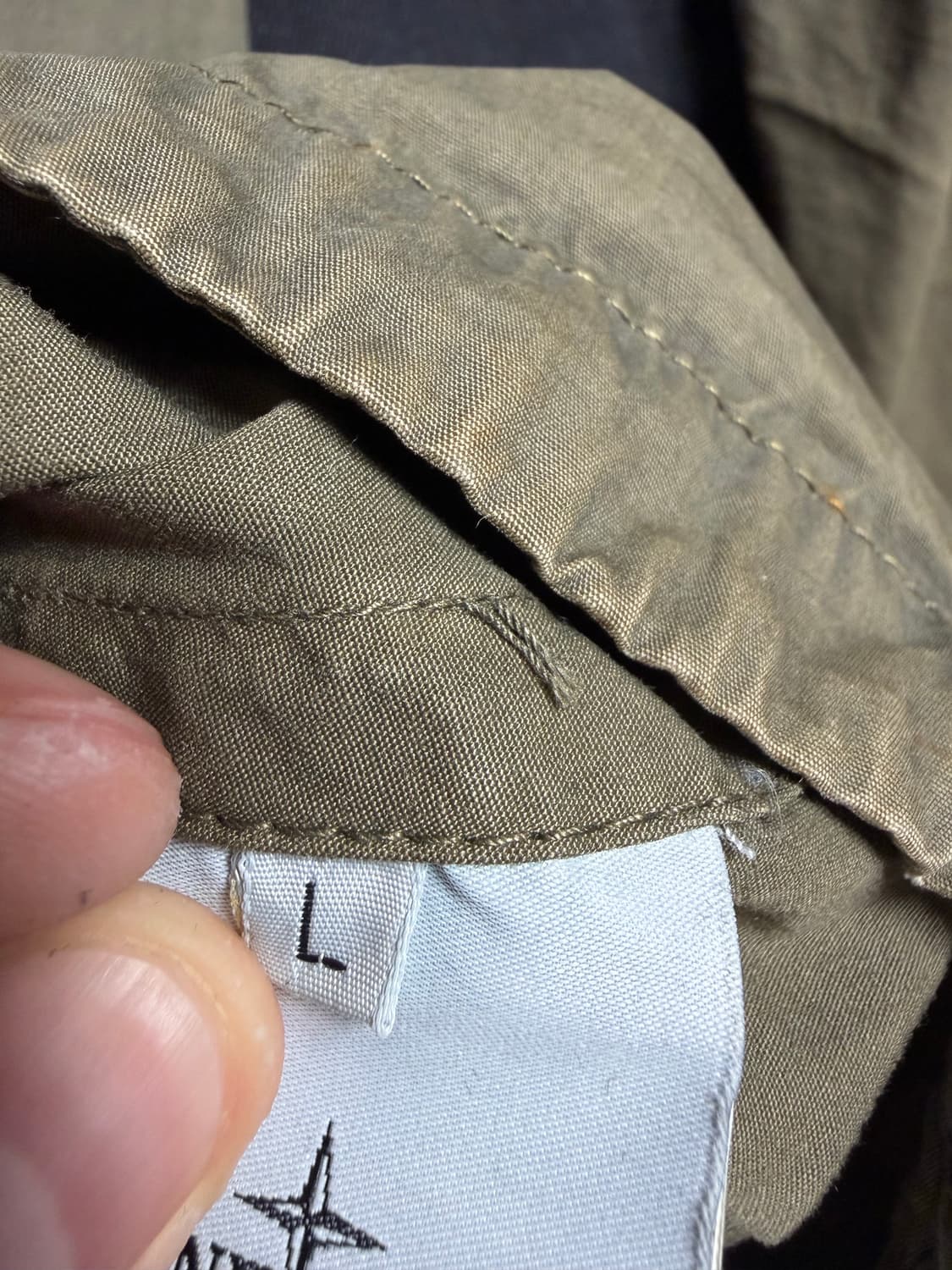 [L]스톤 아일랜드 가먼트 후드 자켓 카키 상품이미지7