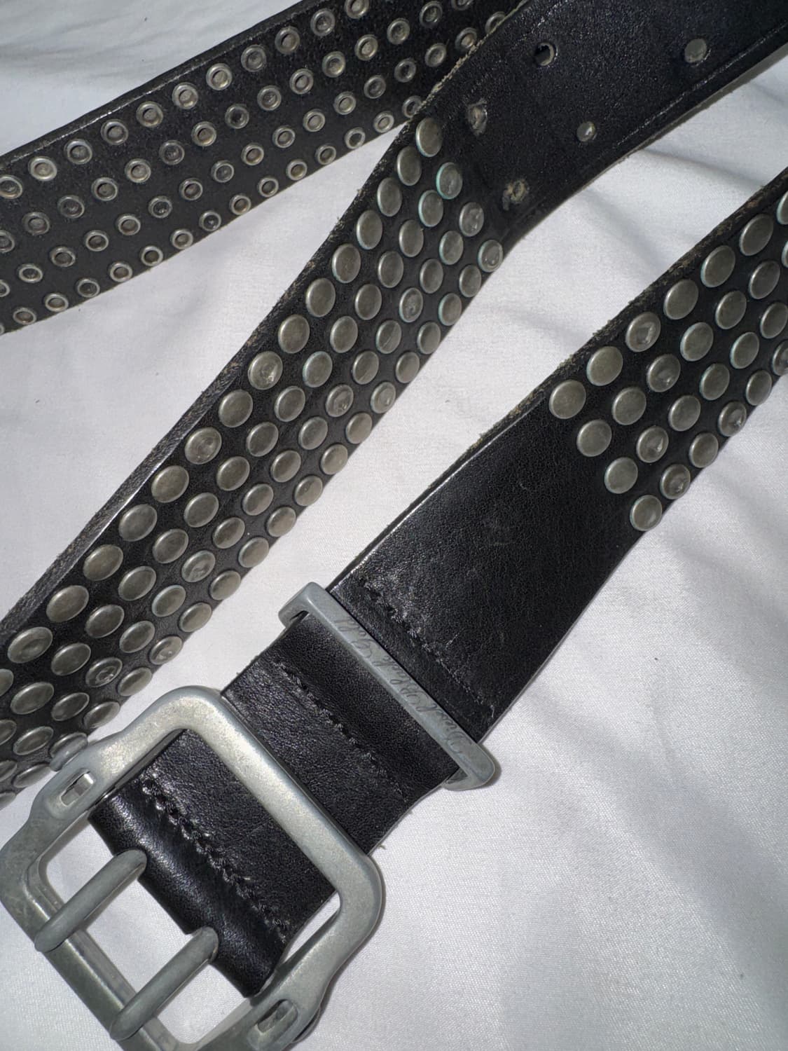 디젤 블랙골드 스터드 벨트 상품이미지4