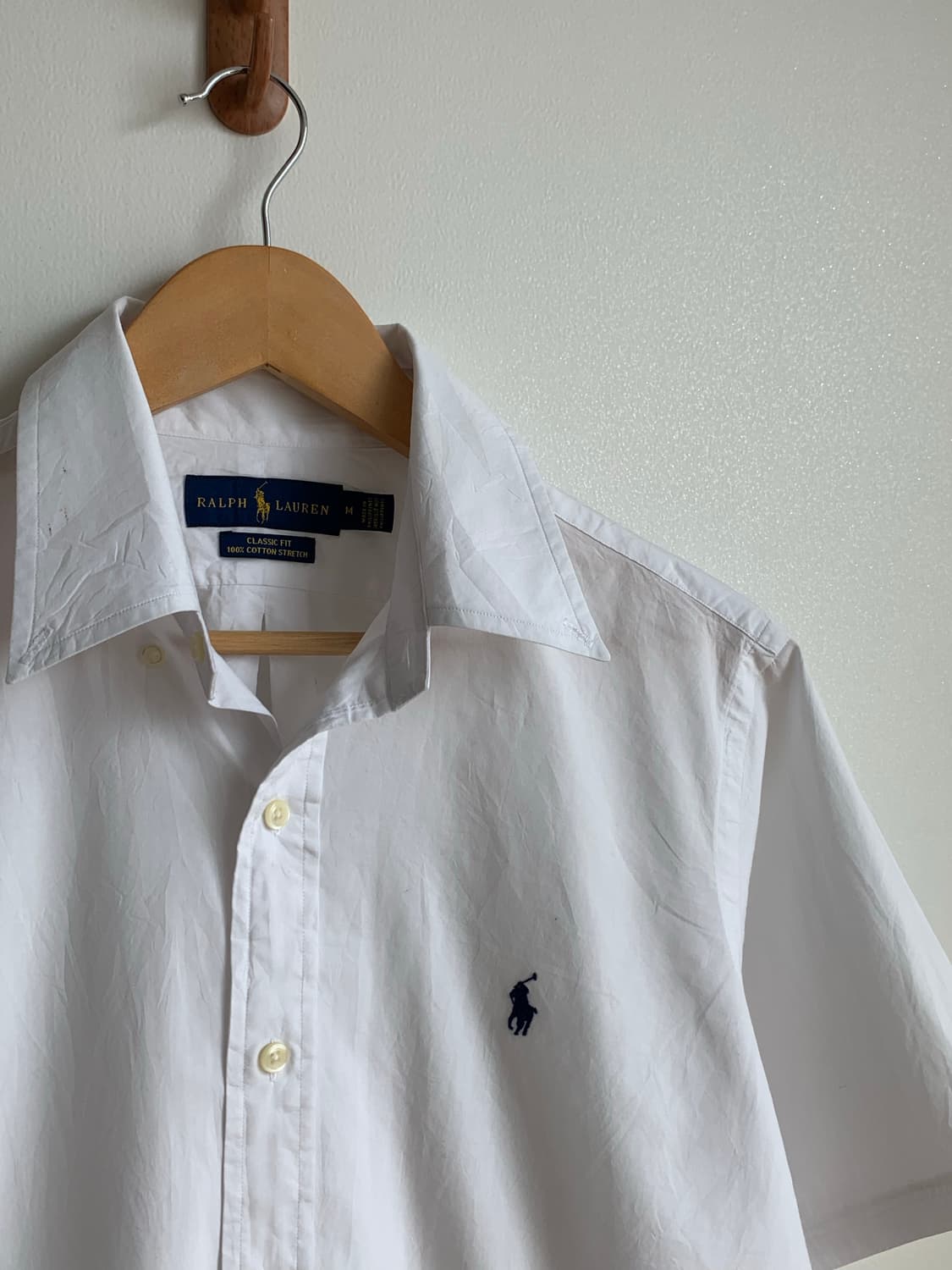 폴로 랄프로렌 화이트 반팔 셔츠 m 상품이미지4