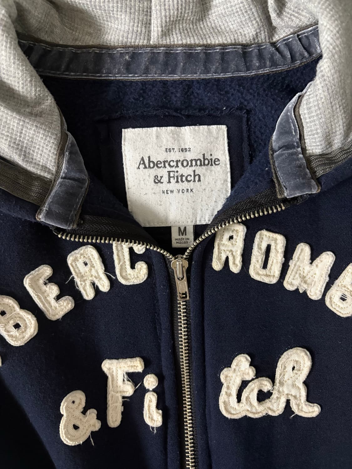 아베크롬비 후드집업 네이비 상품이미지2