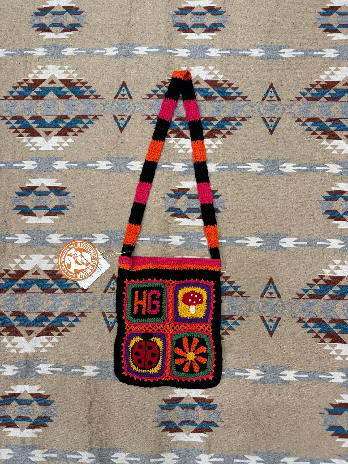 [OS] 히스테릭 글래머 HG 스퀘어 핸드 니티드 사코슈 블랙  상품이미지2