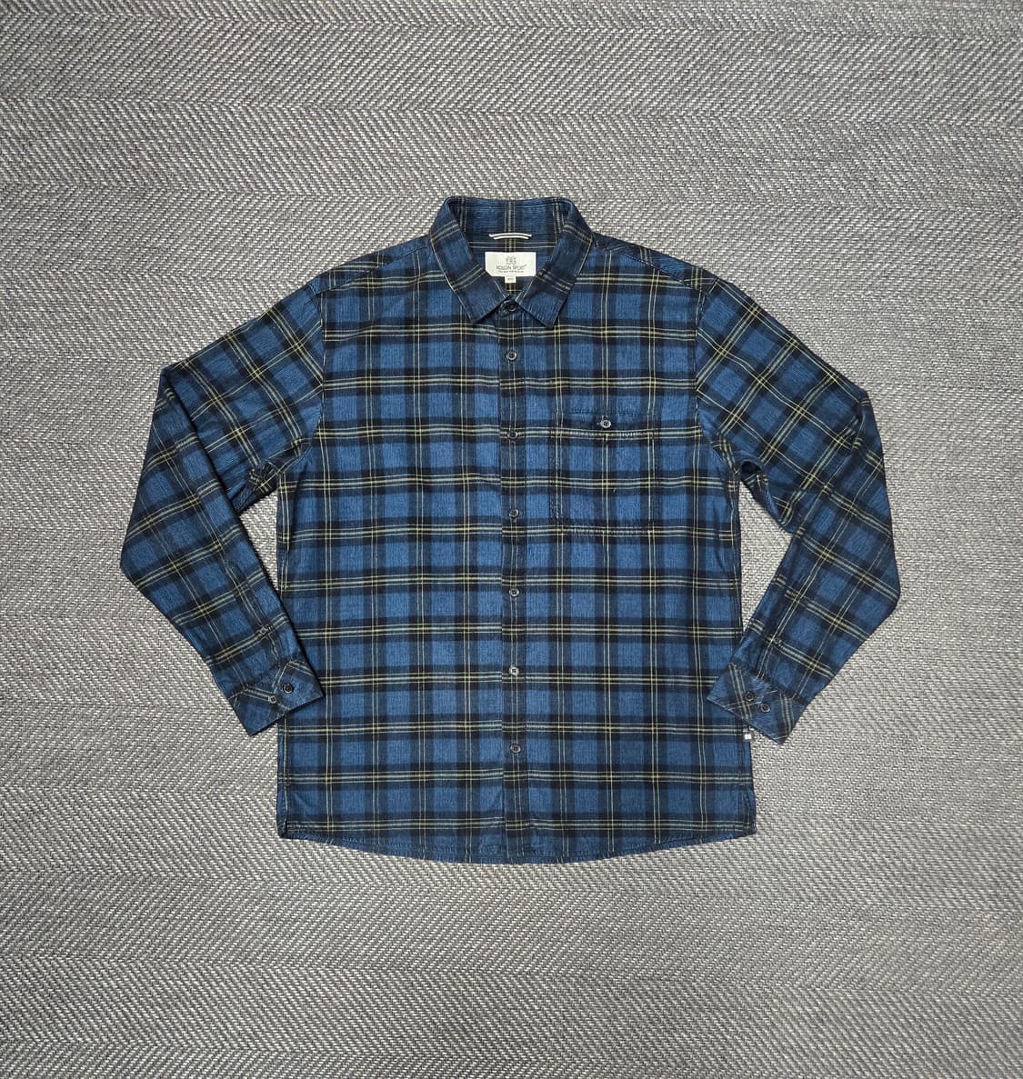 코오롱스포츠 남성 코듀로이 체크 셔츠 TLSXW21521DBU 상품이미지1