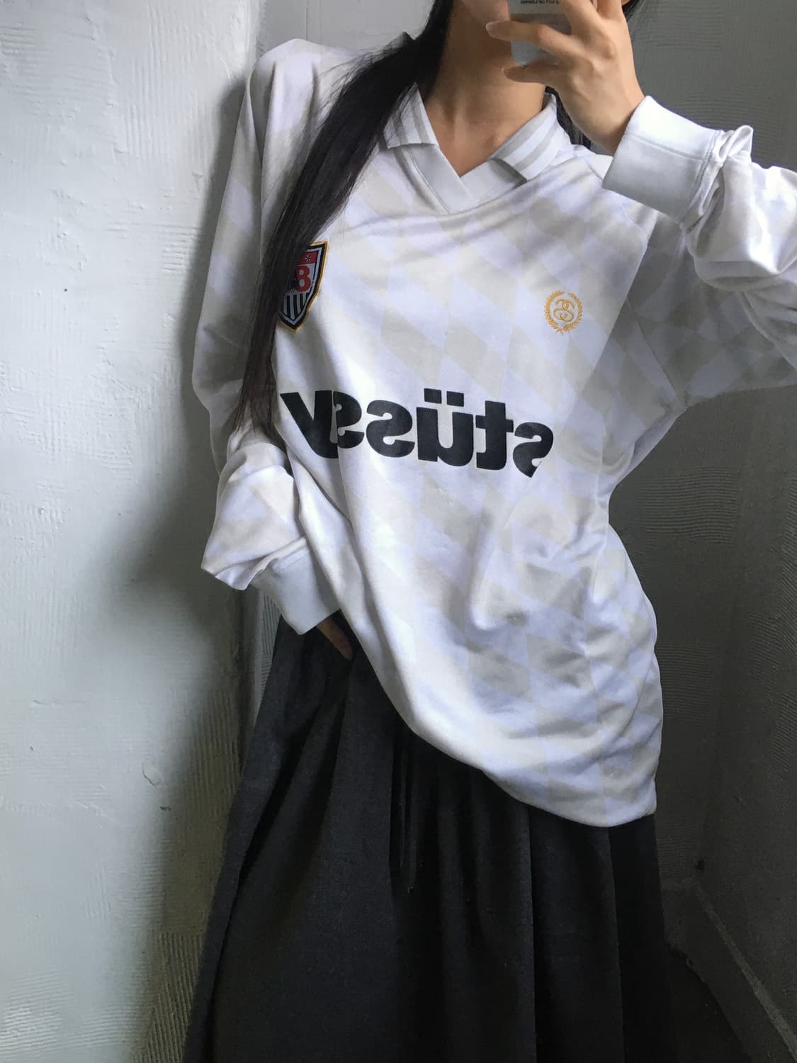 Stussy 스투시 화이트 풋볼 져지 상품이미지1