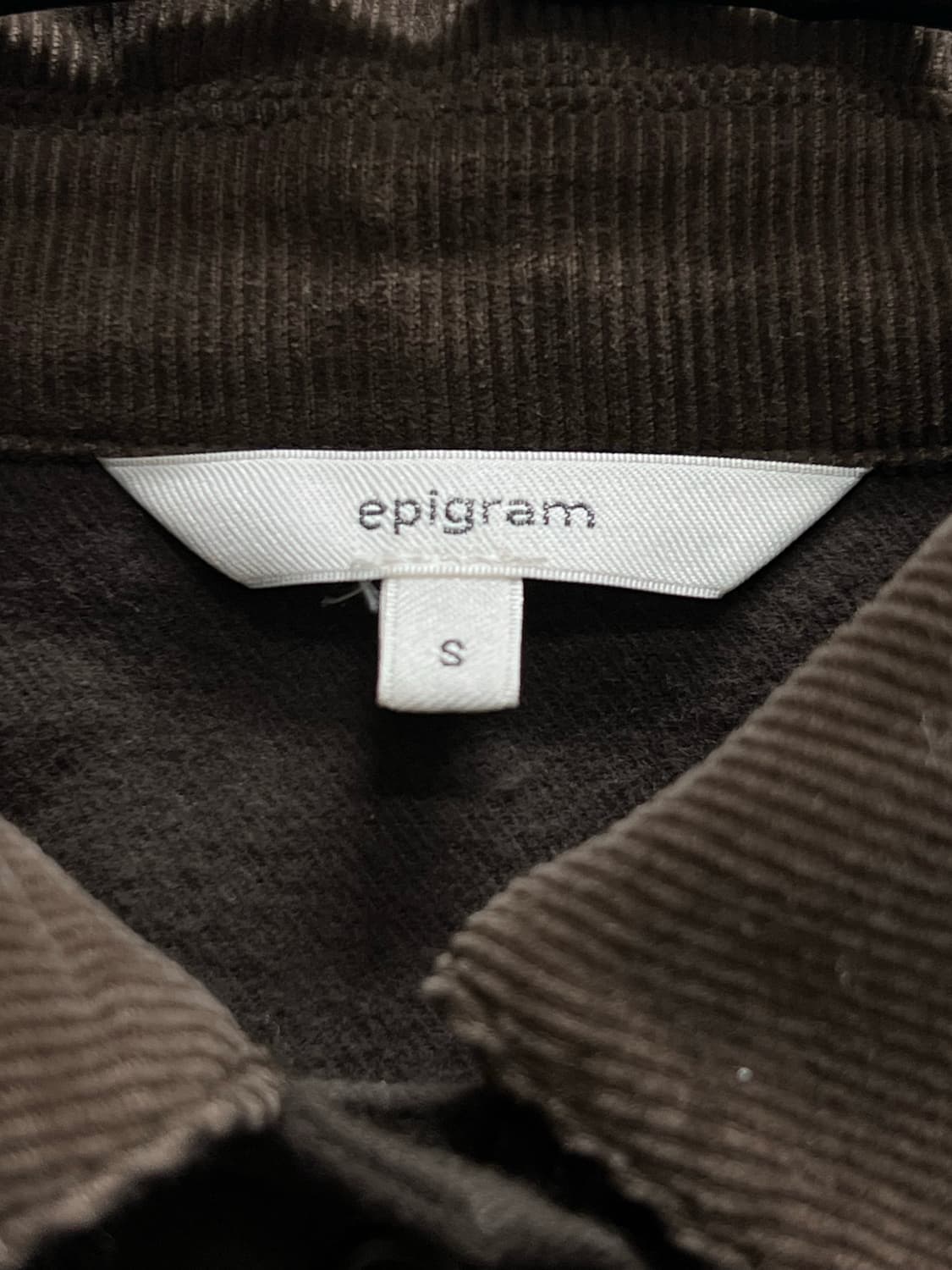 (S) 에피그램 코듀로이 카라 스웨이드 셔츠 다크 브라운 상품이미지4
