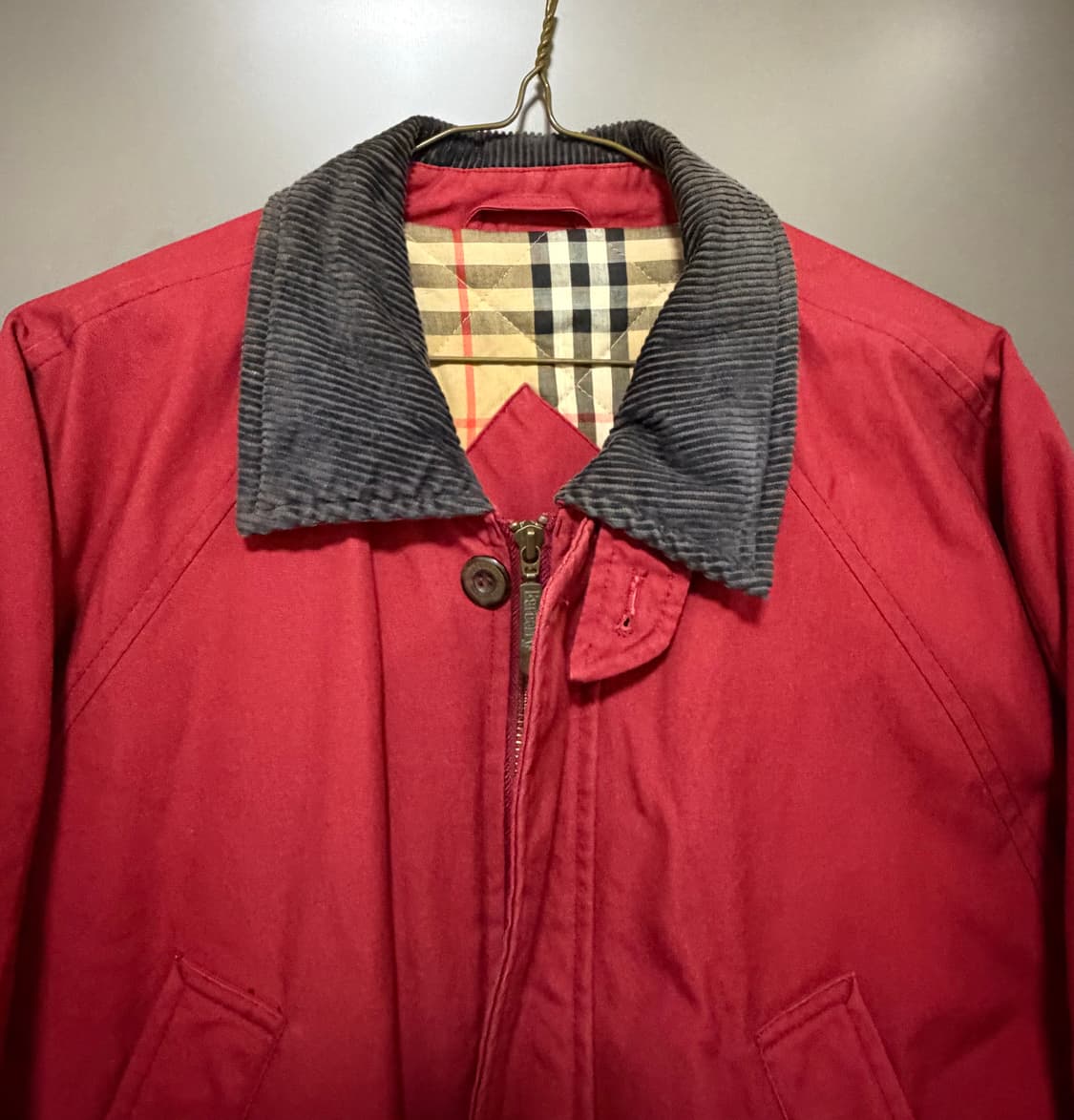90s 버버리 코듀로이 카라 자켓 상품이미지2