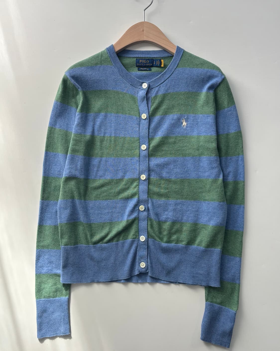 Polo 폴로 랄프로렌 QR신형 단가라패턴 유넥 가디건 상품이미지3