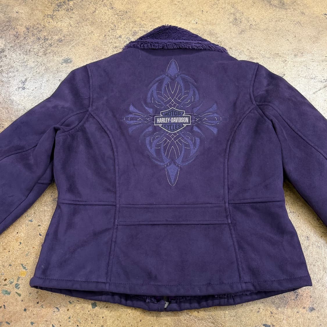 할리 데이비슨 퍼플 털 자켓  상품이미지4