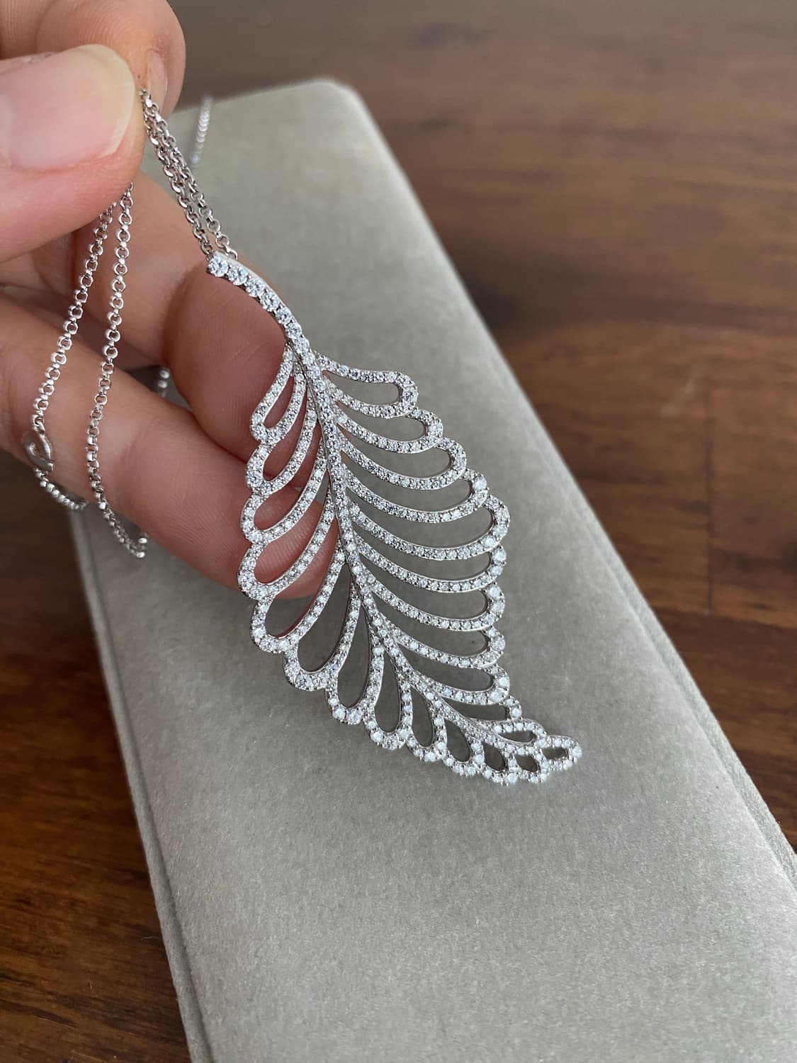 나뭇잎 모티브 실버 펜던트 목걸이(925) 상품이미지3