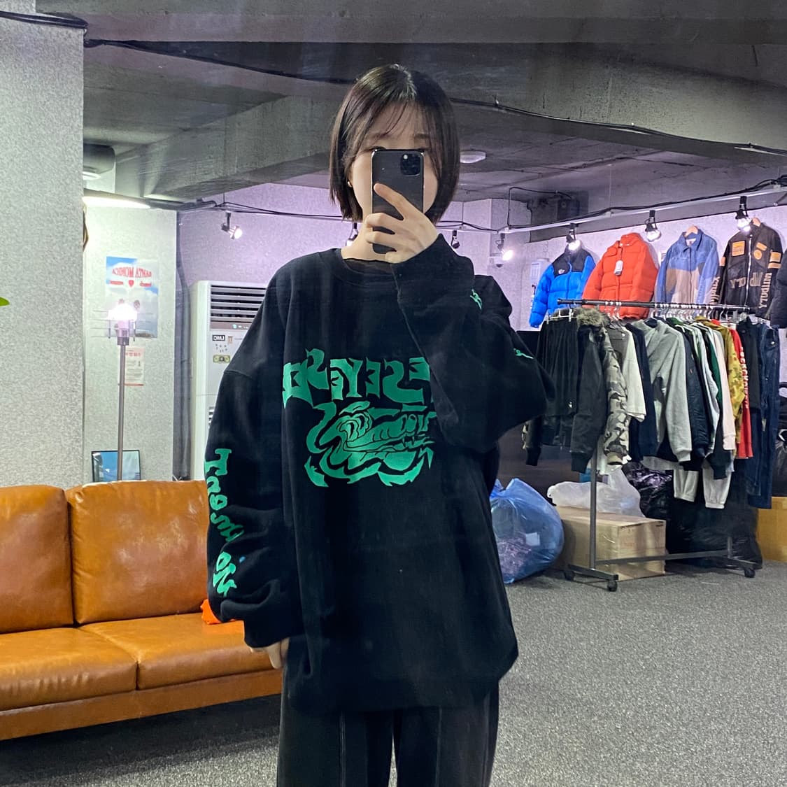 예쓰아이씨 멀티로고 드래곤 스웻셔츠 B4307 상품이미지1