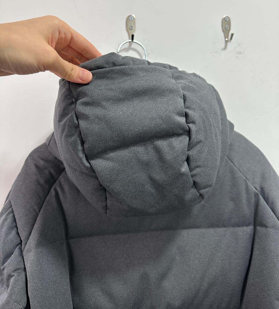 Slick high neck gray puffer jacket 상품이미지9