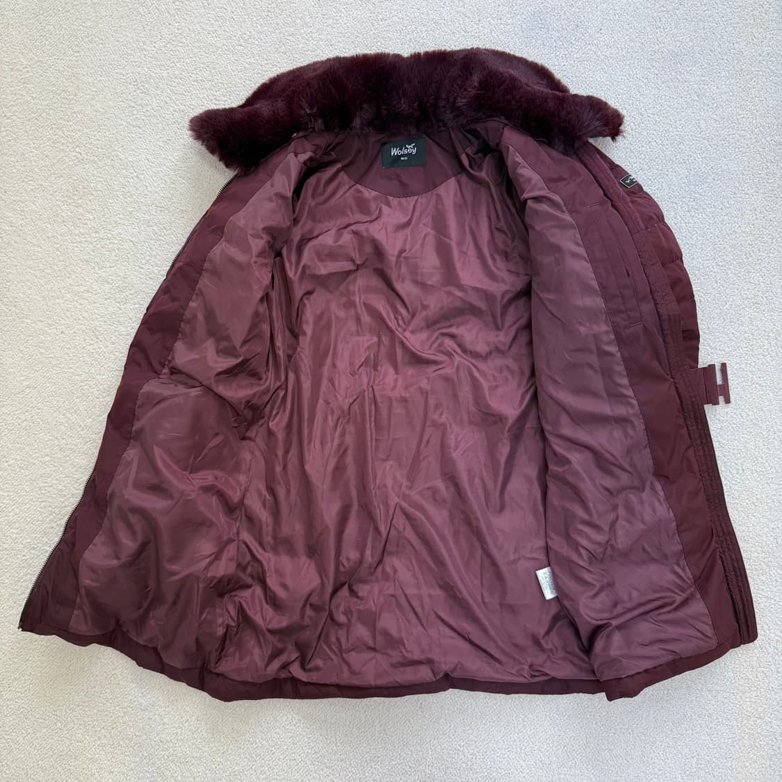 [90] 울시 여성 후드 퍼 벨티드 덕다운 패딩 점퍼 3713 상품이미지3