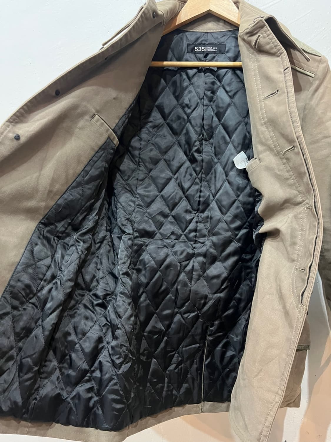 5351 Pour Les Hommes 양가죽 트리밍 몰스킨 밀리터리 자켓 상품이미지9