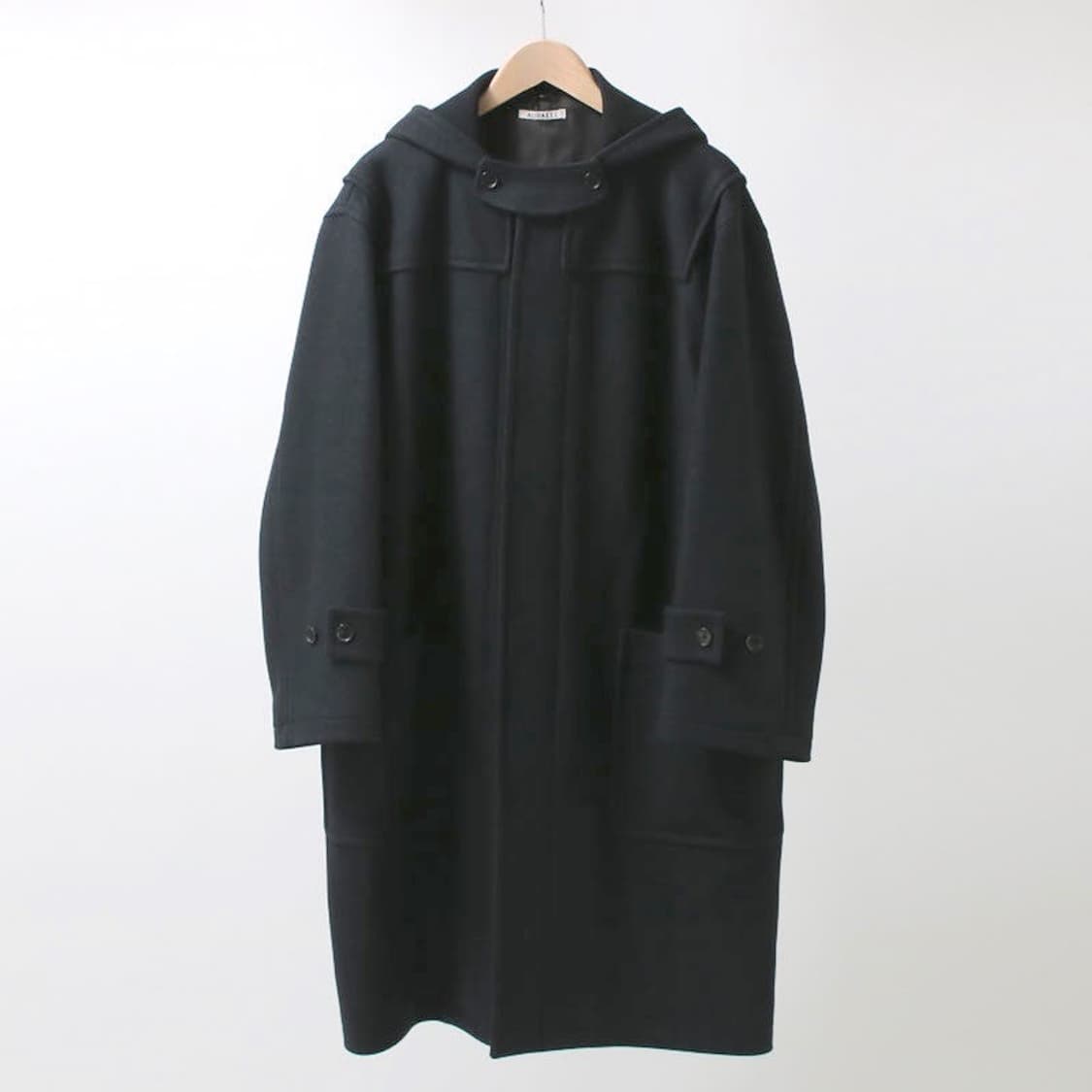 오라리 울 실크 멜튼 더플 코트 4 상품이미지1