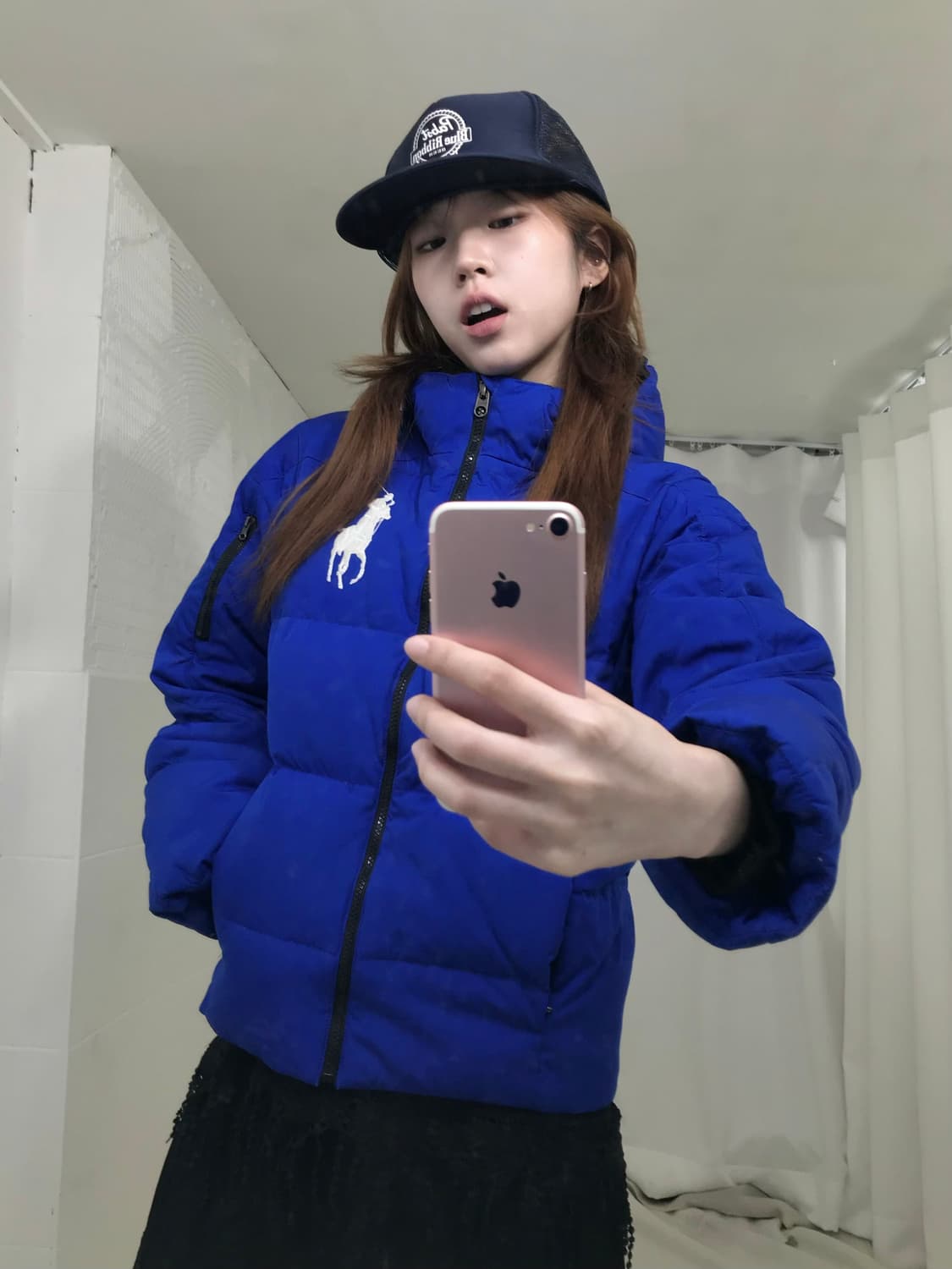 폴로 빅포니 블루 숏패딩 푸퍼 상품이미지2