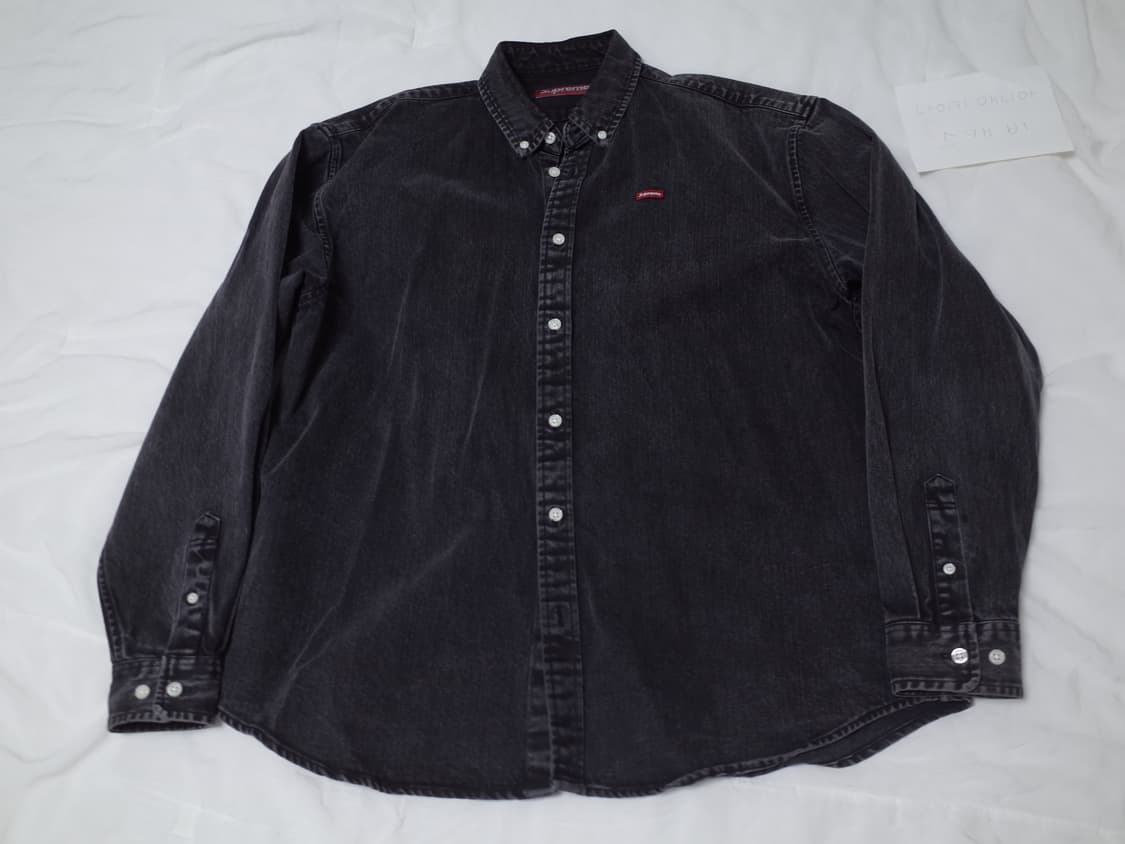 [M] 슈프림 (Supreme) 스몰 박스 셔츠 워시드 블랙 상품이미지2
