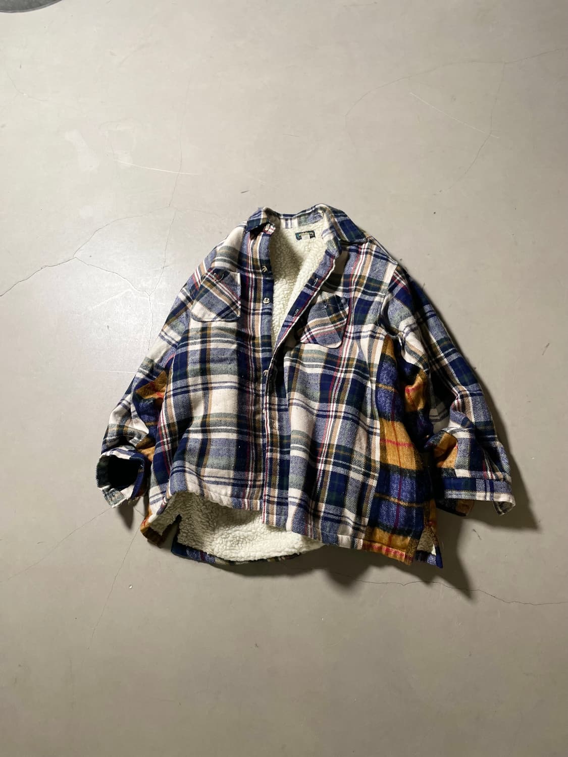 H•d Plaid Sherpa Lined Rework Jacket 상품이미지1