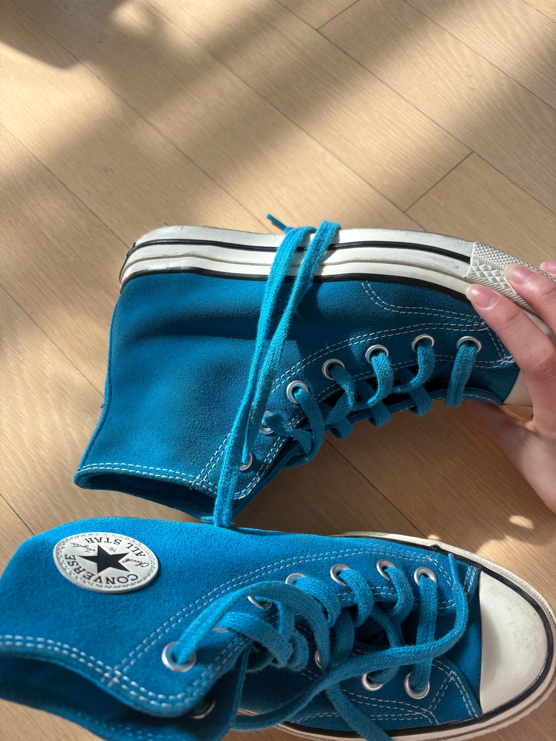 컨버스 하이 1970s 스웨이드 블루 230 판매 상품이미지6