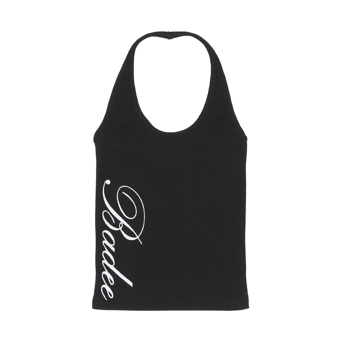 badee 배디 리브드 홀터 탑 홀터넥 블랙 상품이미지6