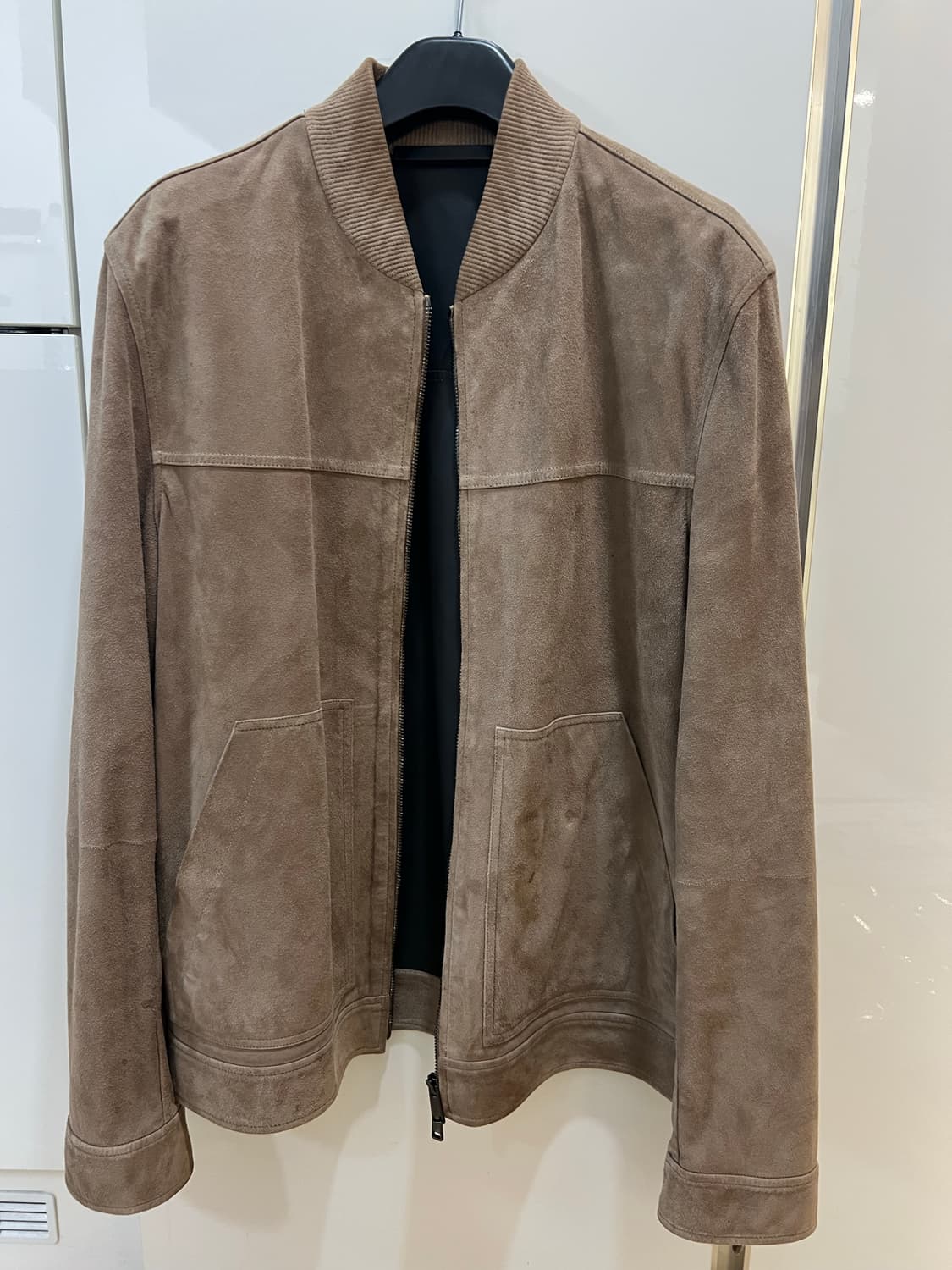 띠어리 가죽 스웨이드 봄버자켓 L 상품이미지1