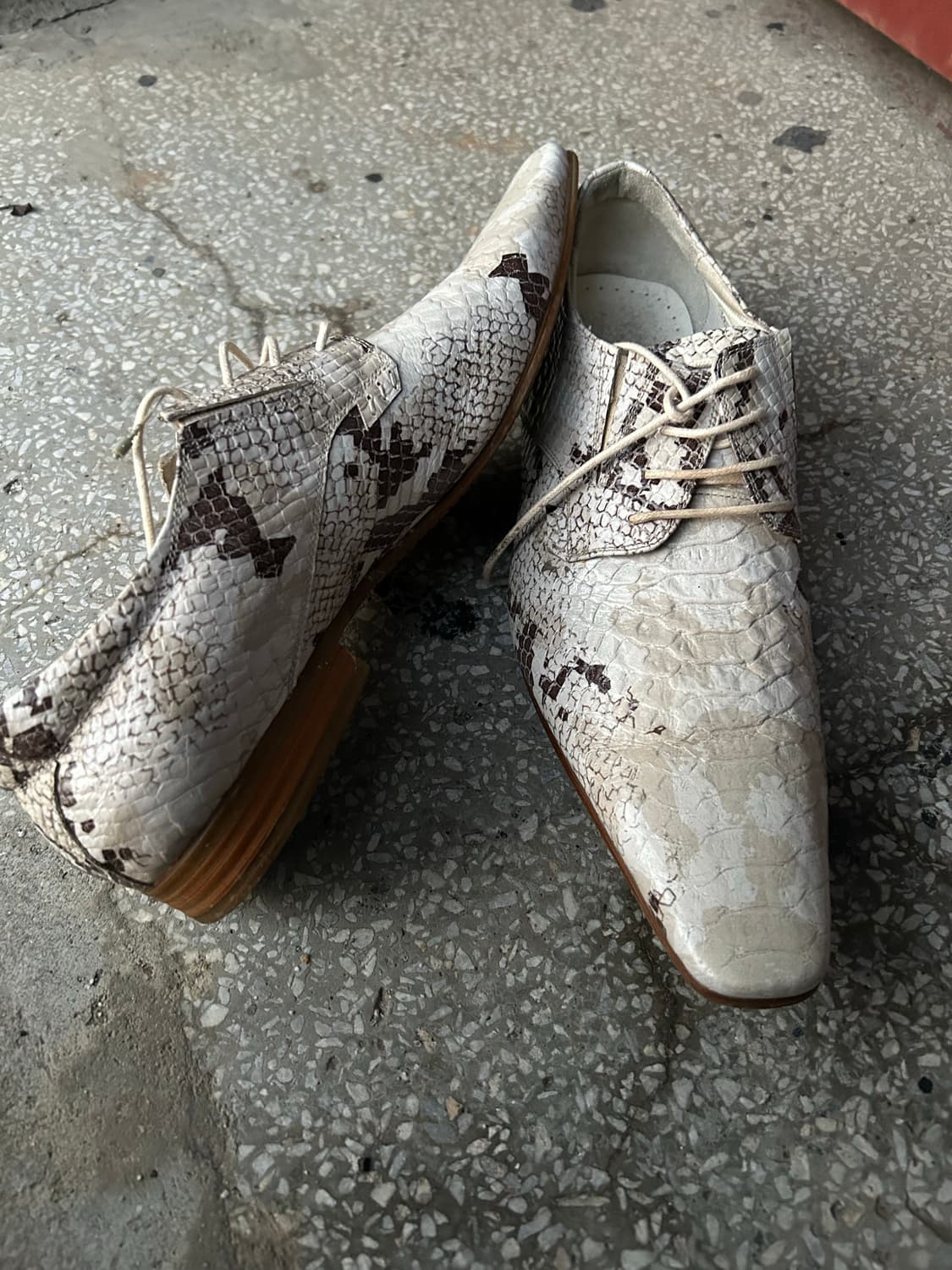 2000s JPN v-kei 파이톤 슈즈 상품이미지2