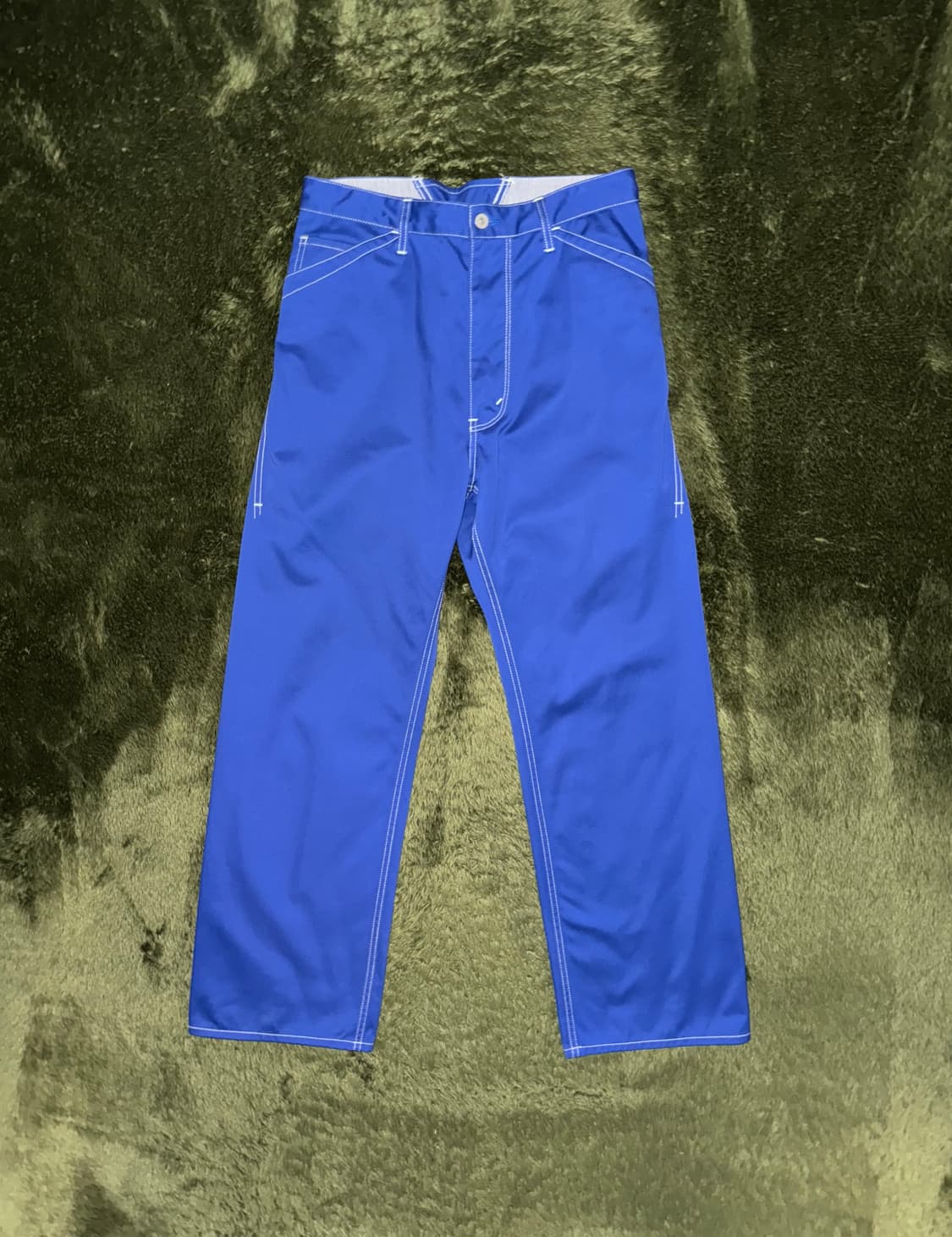 [M] 준야와타나베 꼼데가르송 19FW 신치백 디테일 코튼 팬츠 블루 상품이미지1