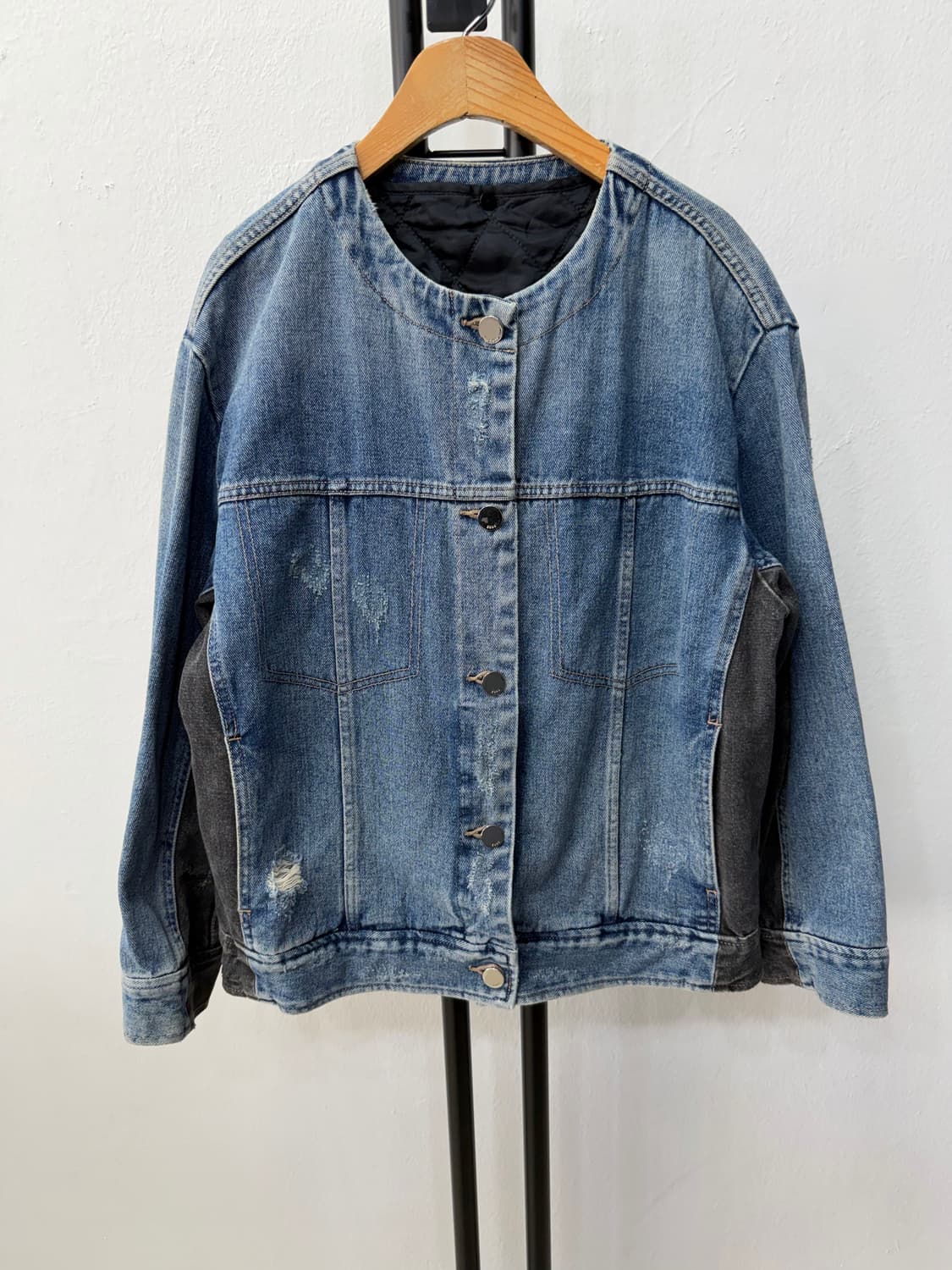 정품) 구호 오버핏 데님 누빔 내피안감 청자켓  상품이미지1