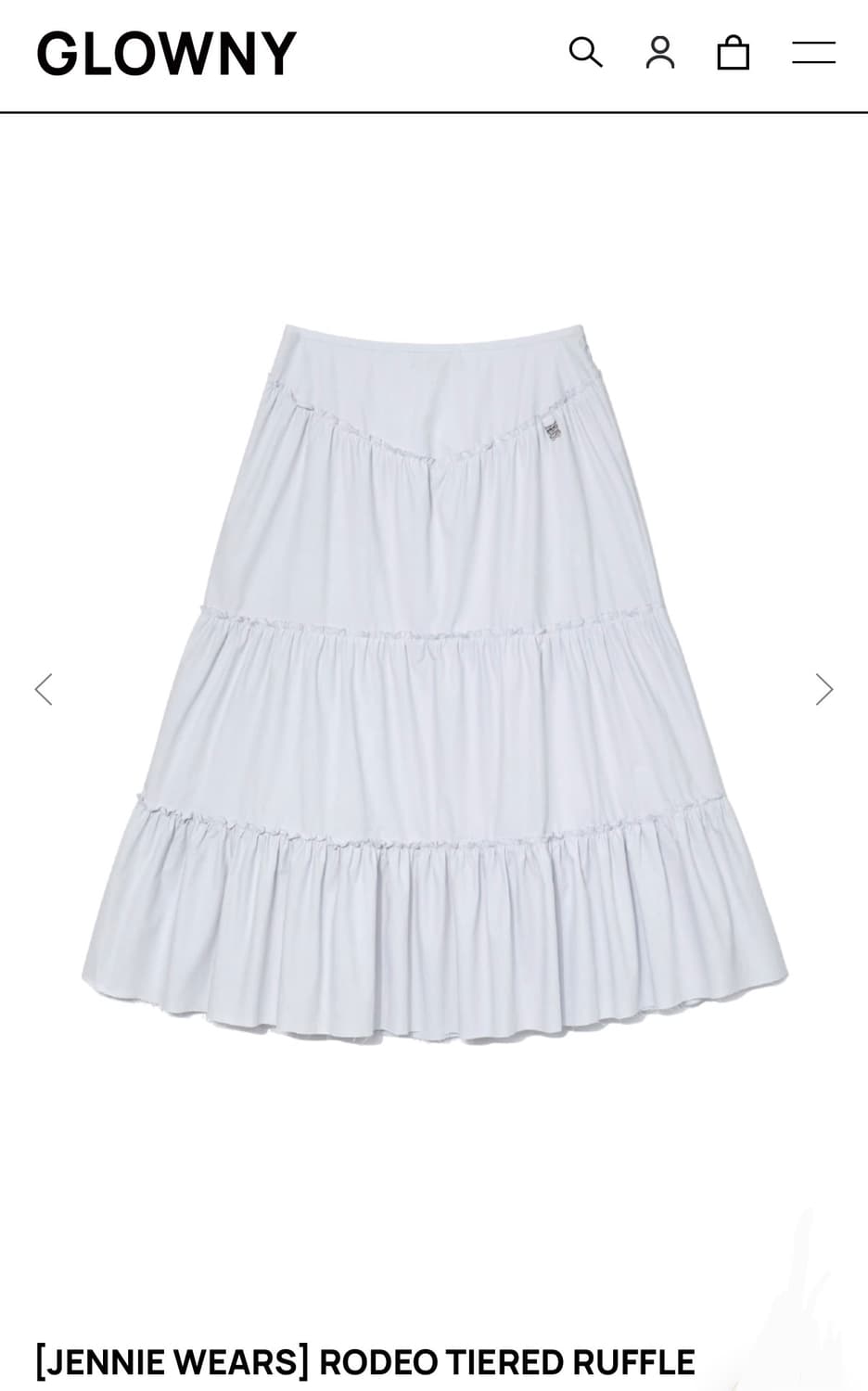 글로니 RODEO TIERED RUFFLE SKIRT (WHITE) 상품이미지2