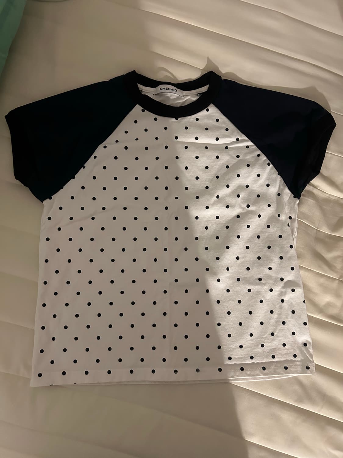 오헤시오 dot raglan T-shirt (white) 상품이미지3