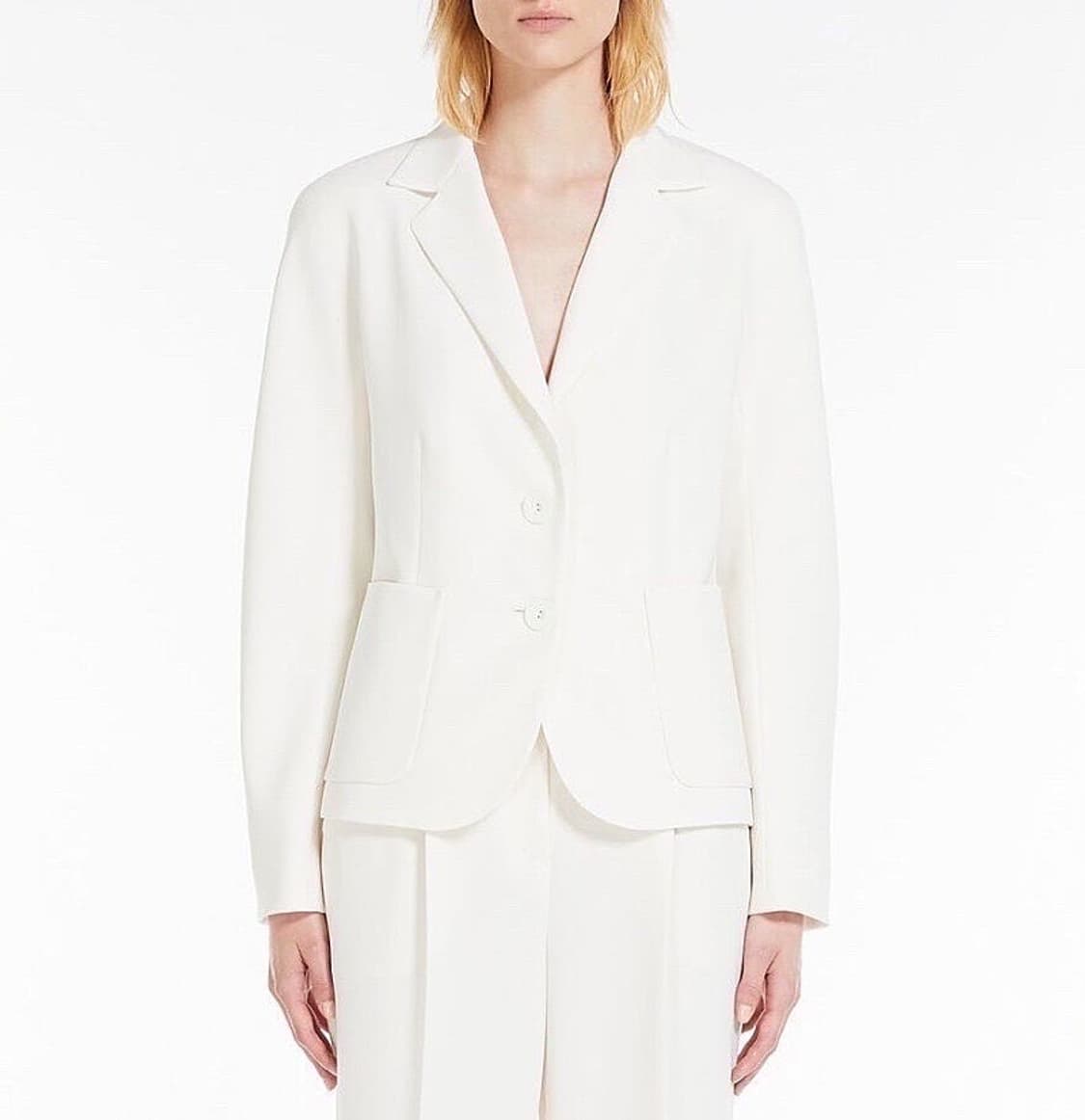 (정품/새상품) 막스마라 스튜디오 여성 GINSEN 화이트 라펠 자켓 상품이미지5