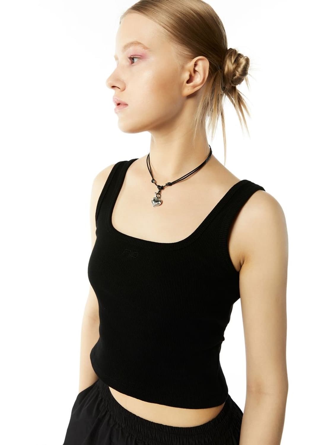 *해외출국으로 판매중단예정* Lcdc 컷아웃 슬리브리스 블랙 상품이미지2